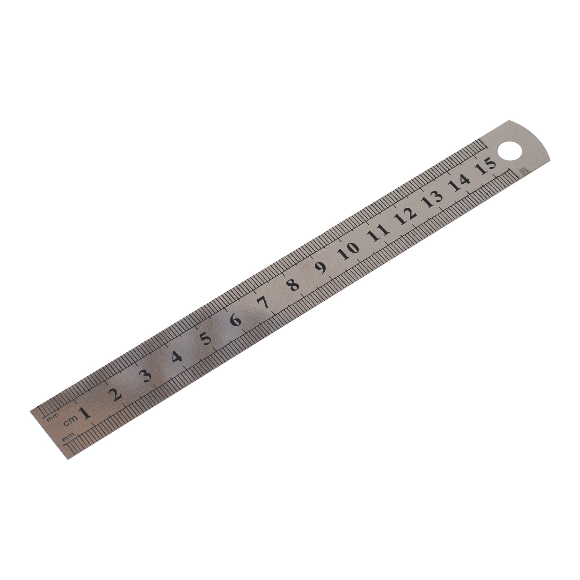 סרגל מתכת גודל 15 ס"מ באריזת PVC
