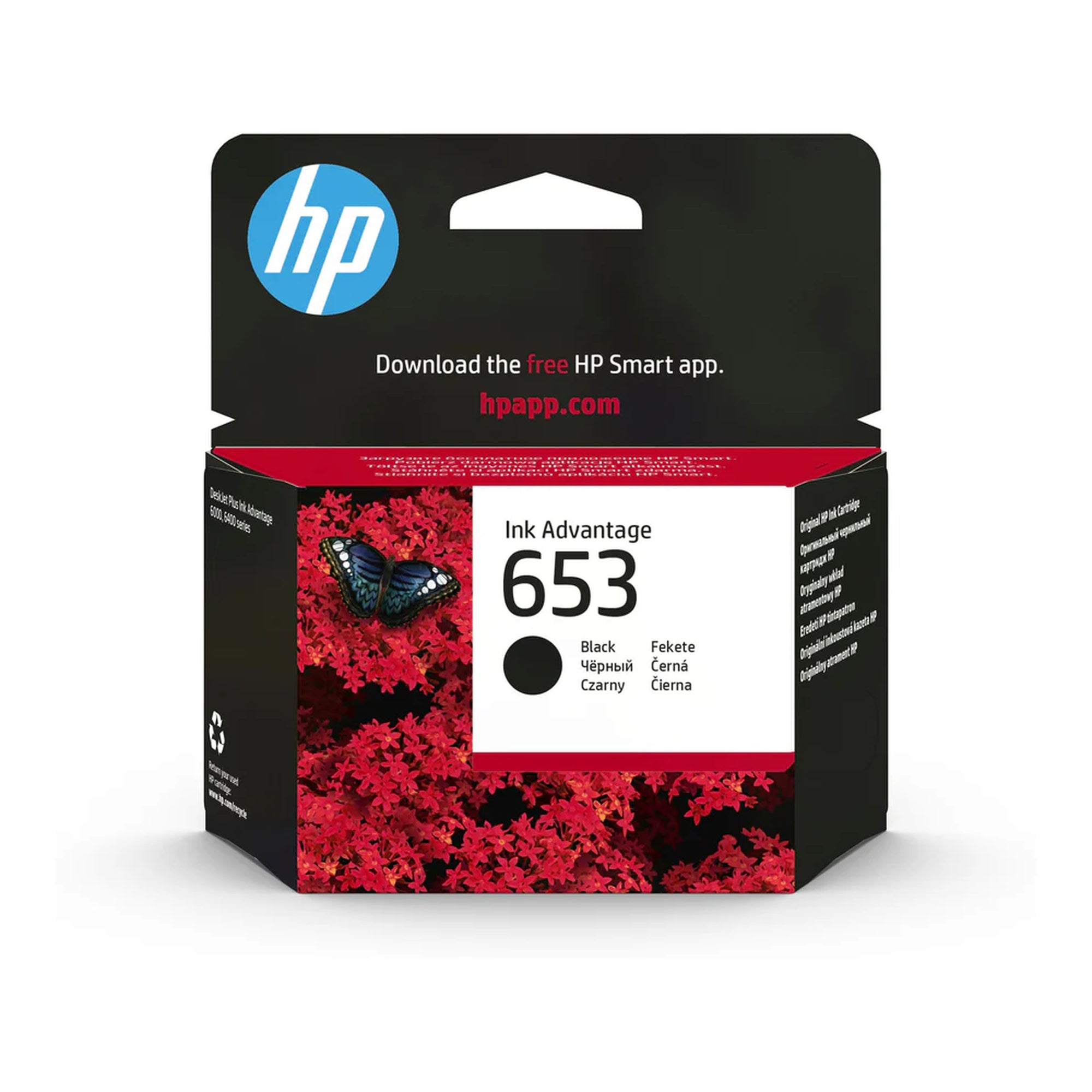 ראש דיו דגם HP מקורי 653 צבע שחור
