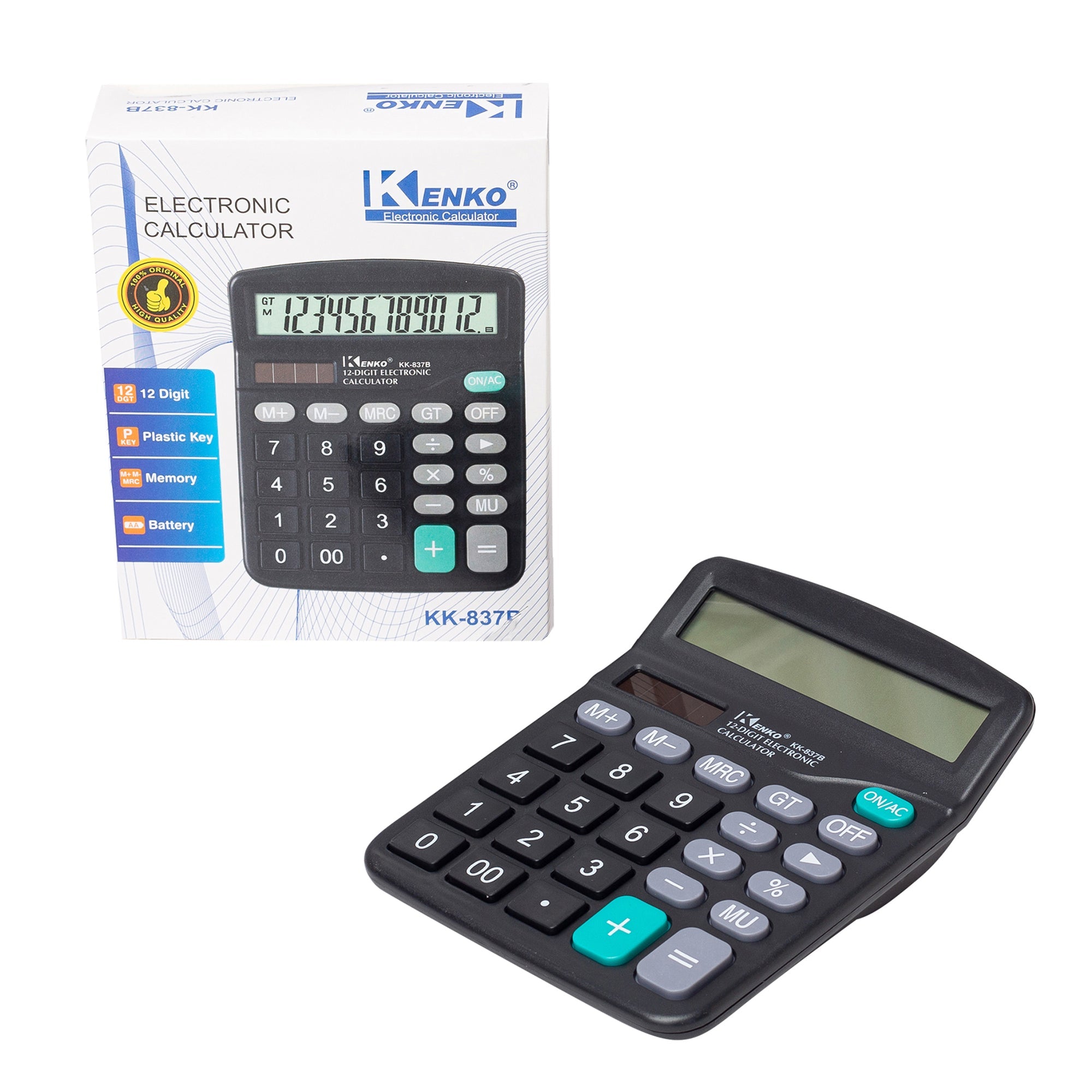 מחשבון שולחני 12 ספרות גדולות דגם KK-837B