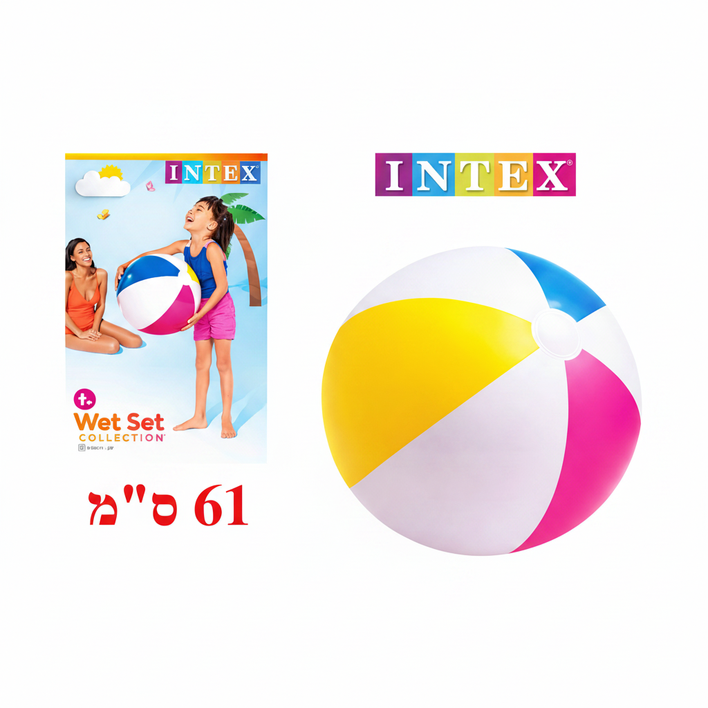 כדור ים פסים גודל 61 ס"מ דגם INTEX 59030NP