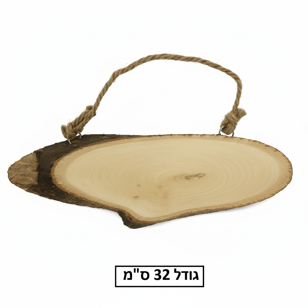 שלט עץ אובאלי לדלת גודל 32 ס"מ דגם WD3211