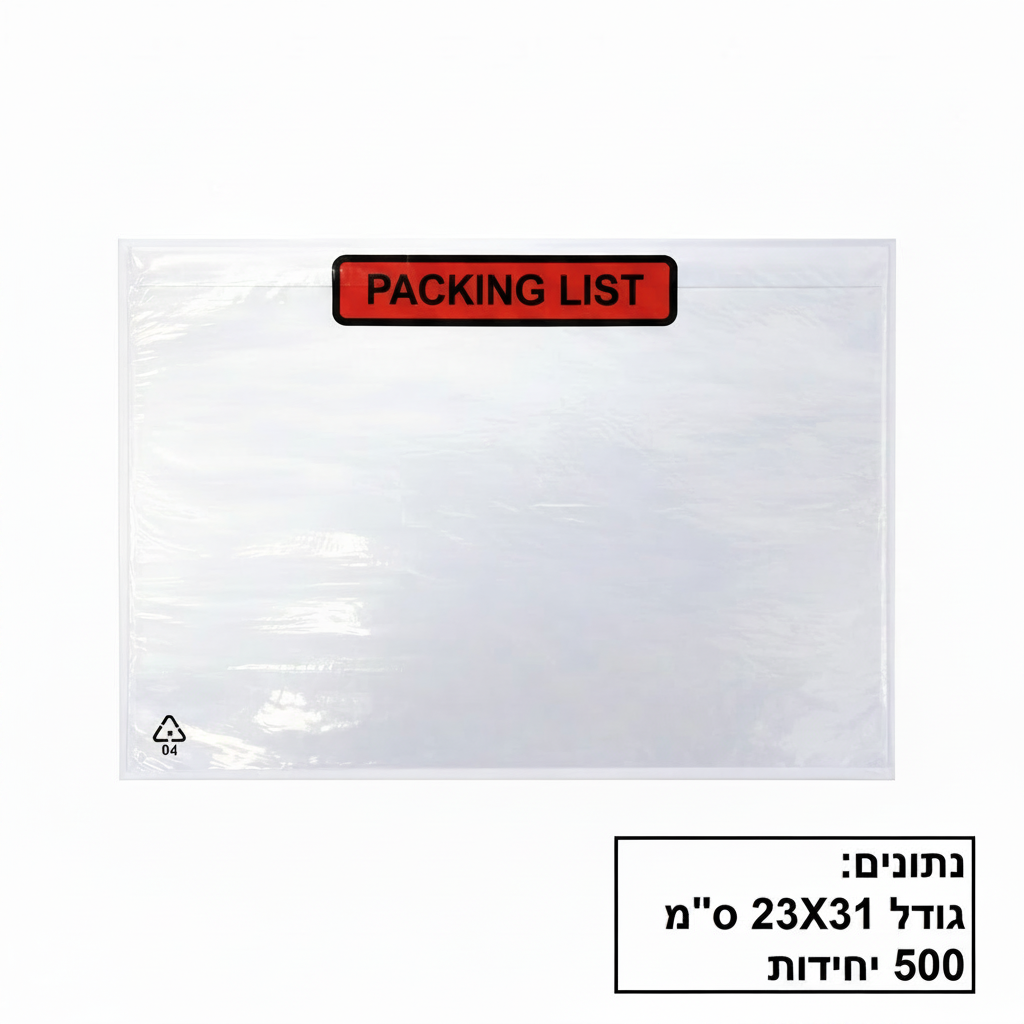 פקינג ליסט גודל 23X31 (A4) ס"מ 500 יחידות בקרטון