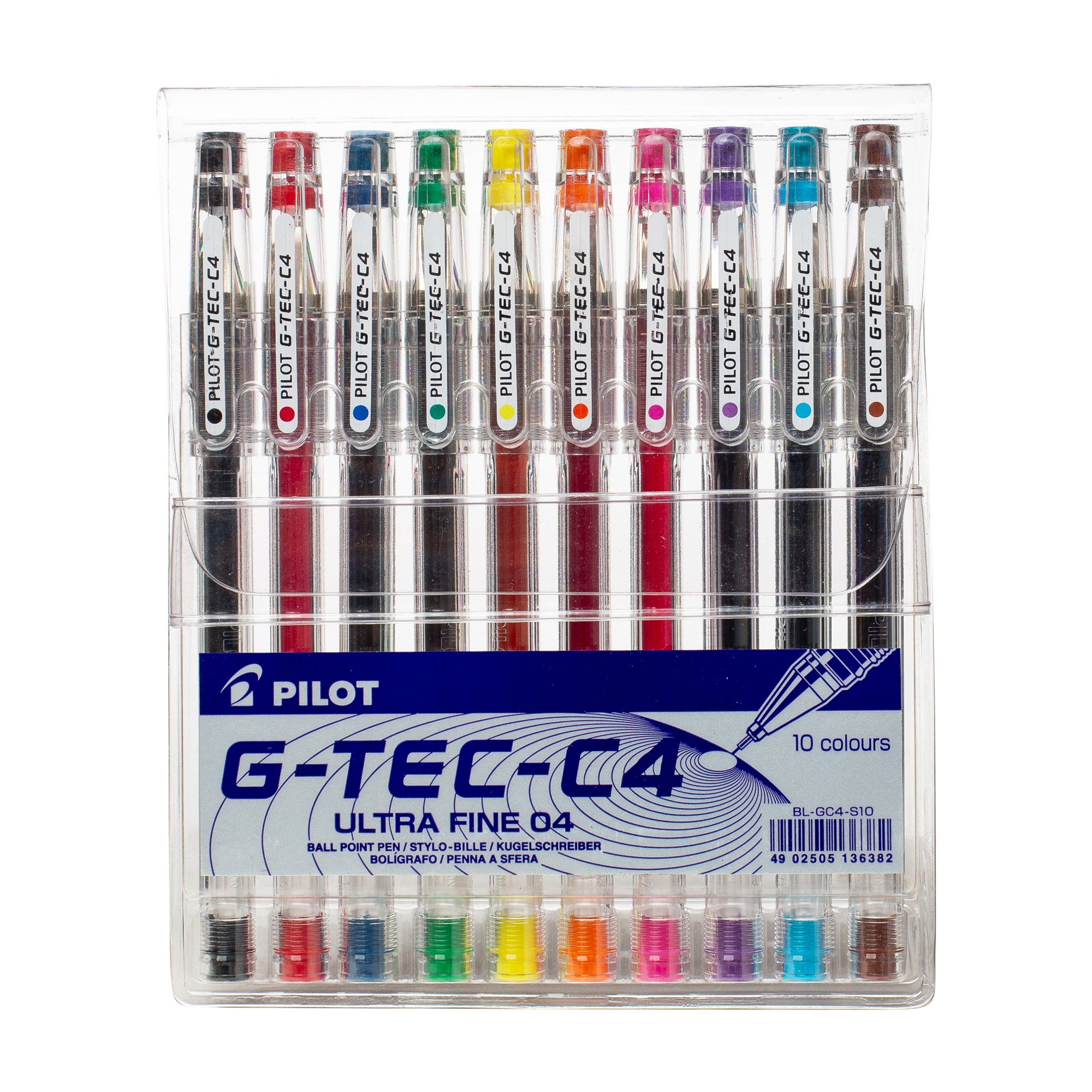 עט פיילוט ג'ל G-TEC-0.4 סט 10 יחידות מעורב צבעים