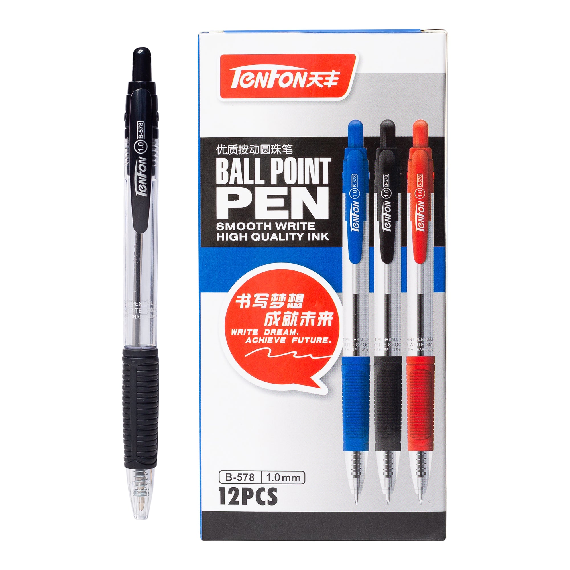 עט לחצן עם גריפ דגם B-578-1 TENFON