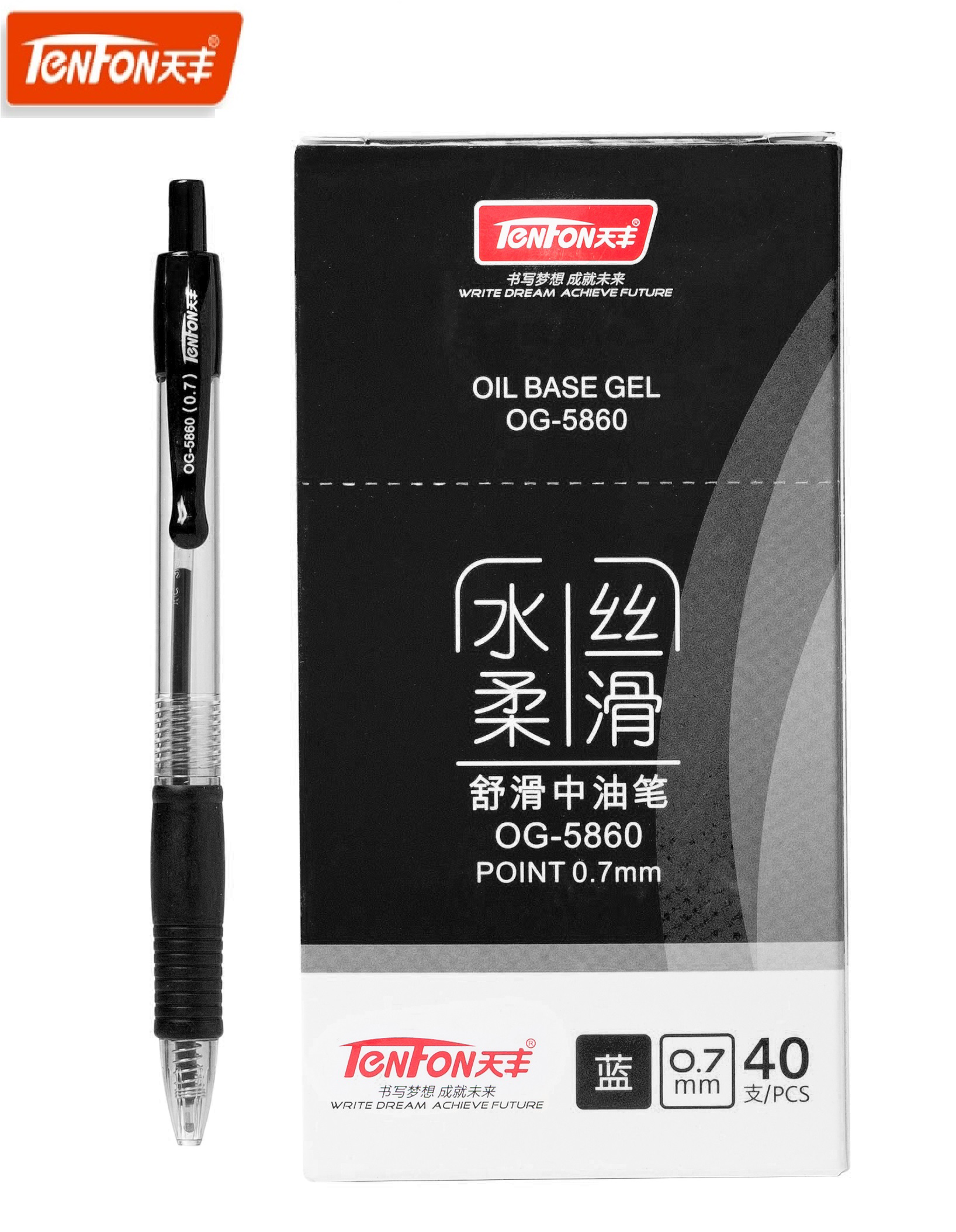 עט גל שמן ראש 0.7 TENFON דגם OG-5860