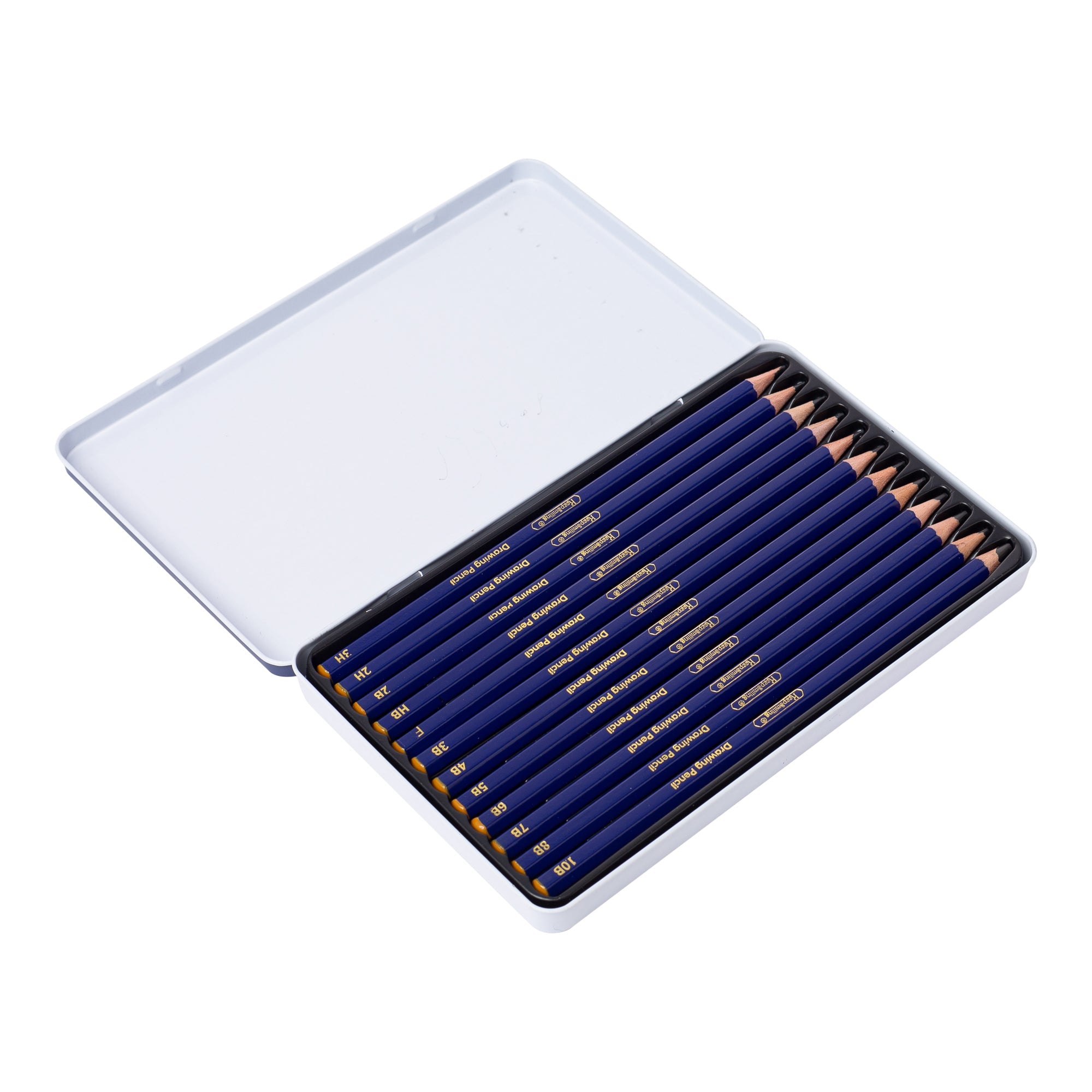עפרון שרטוט 12 יחידות בקופסת פח דגם TB-8008