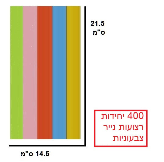 רצועות נייר צבעוניות 400 יחידות דגם COLP83868