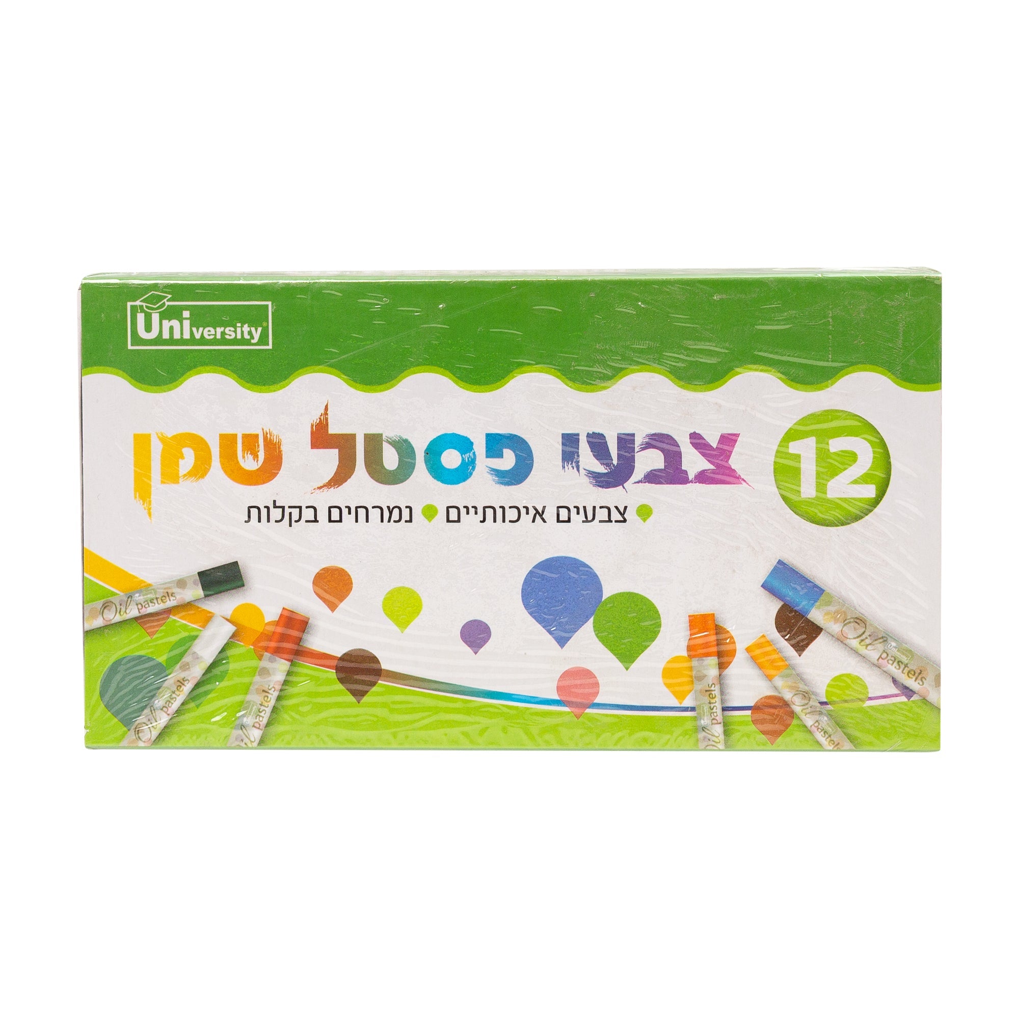 צבעי פסטל שמן 12 יחידות בקופסה