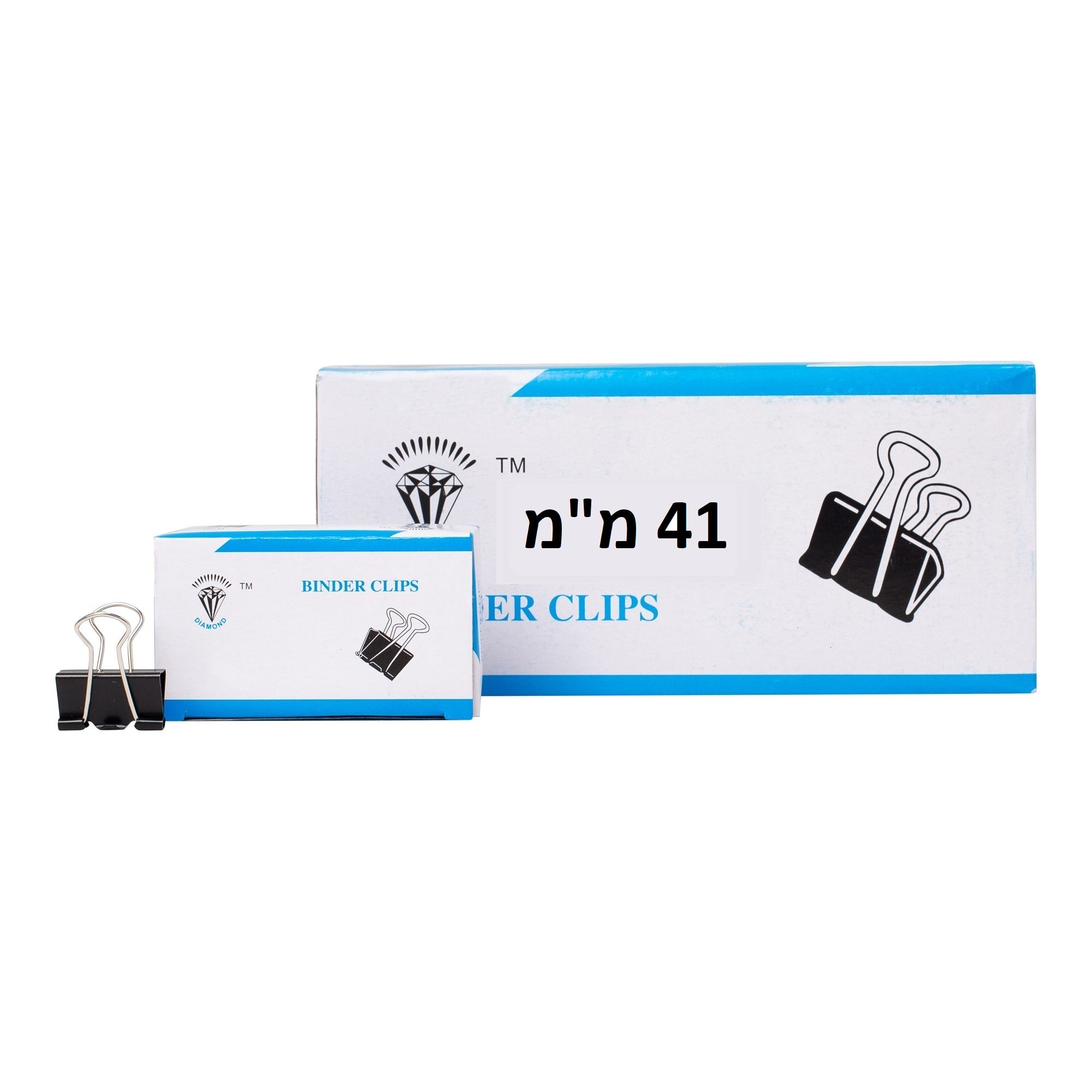 קליפס משרדי שחור גודל 41 מ"מ ("1-5.8) 12 יחידות בקופסה דגם BND75554