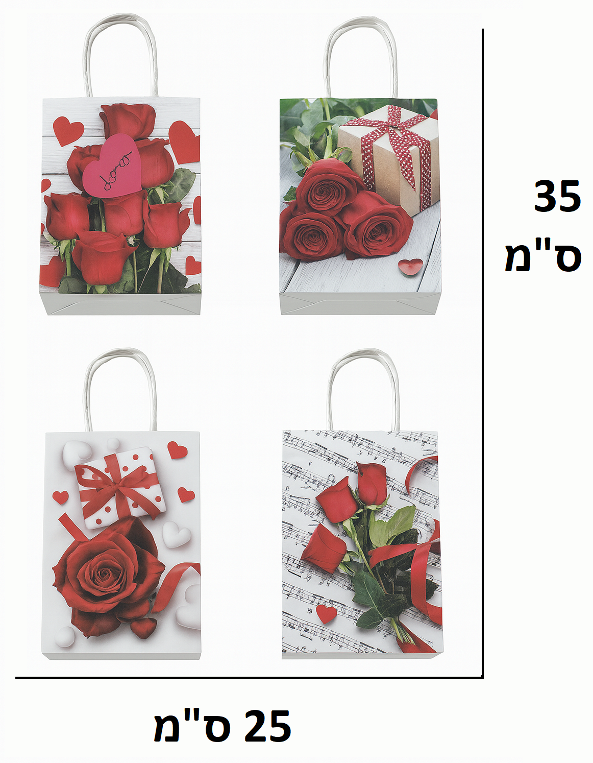 שקית נייר L גודל 25X33 ס"מ