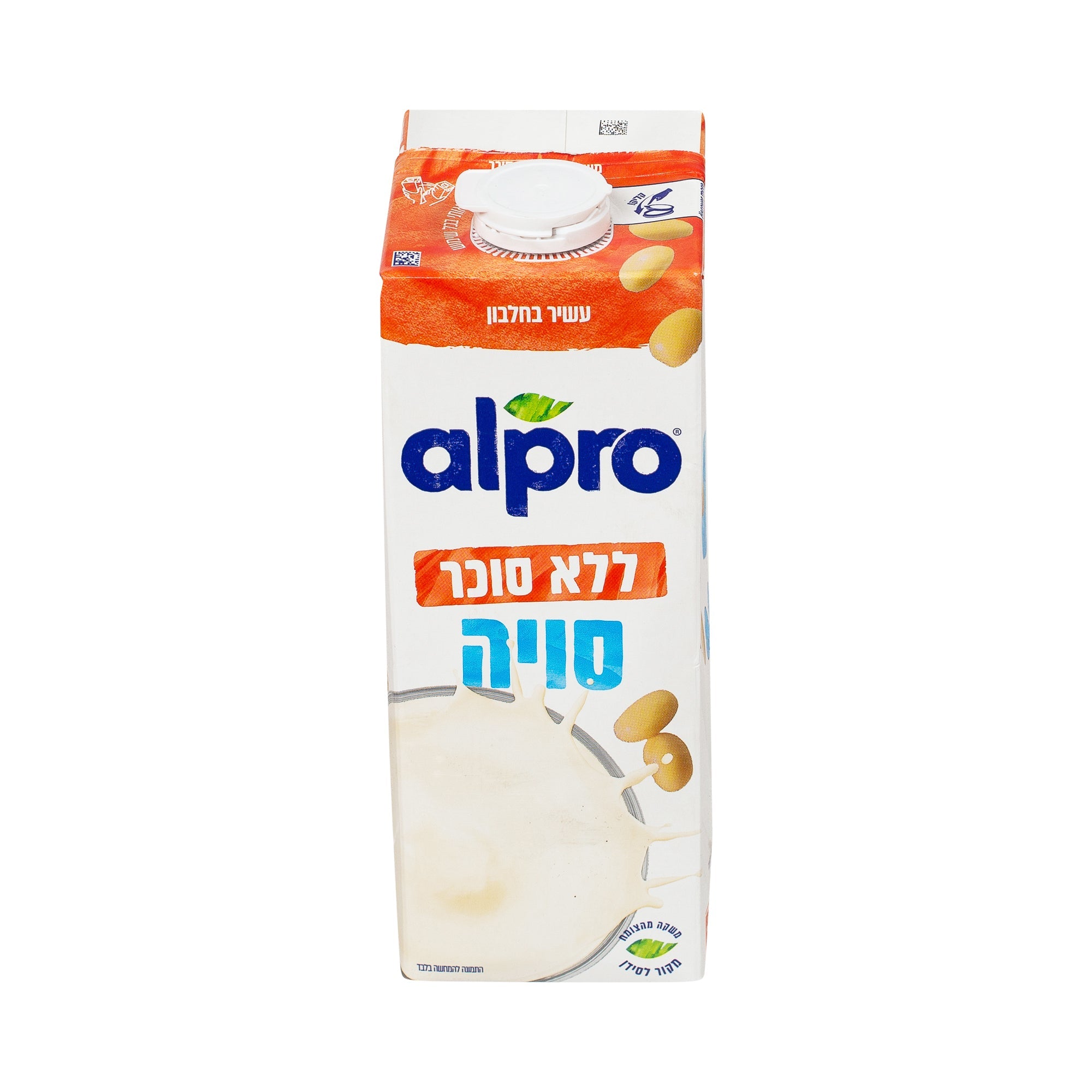 חלב סויה ללא סוכר 1 ליטר ALPRO