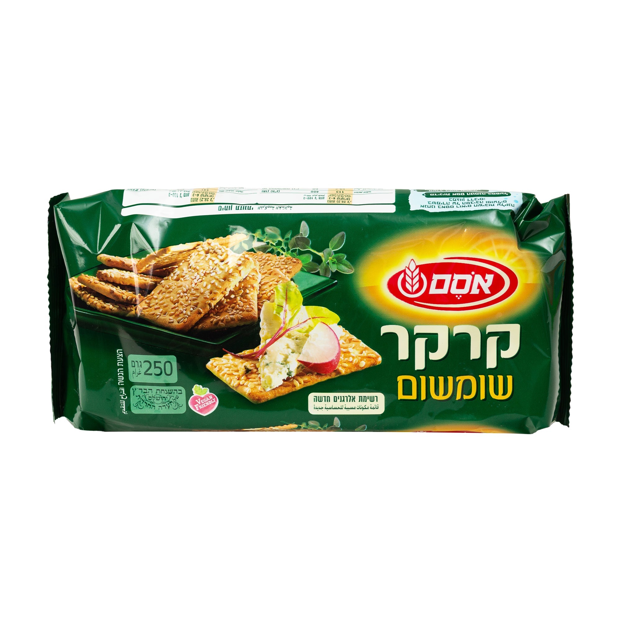 קרקר שומשום אסם משקל 250 גרם