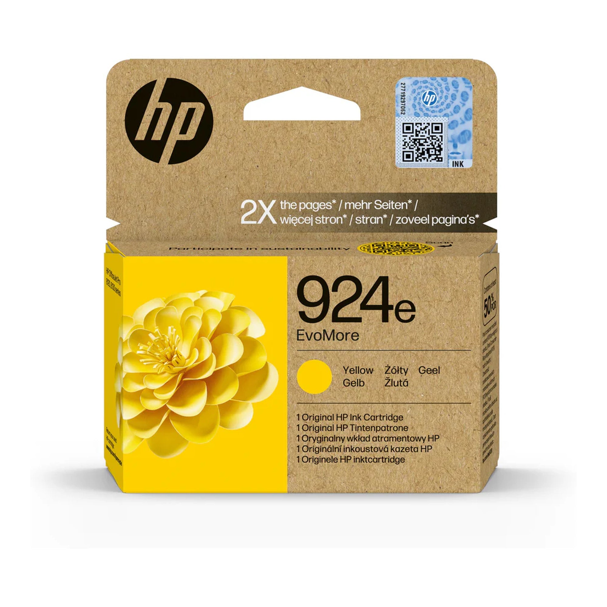 ראש דיו דגם HP מקורי 924XL צבע צהוב