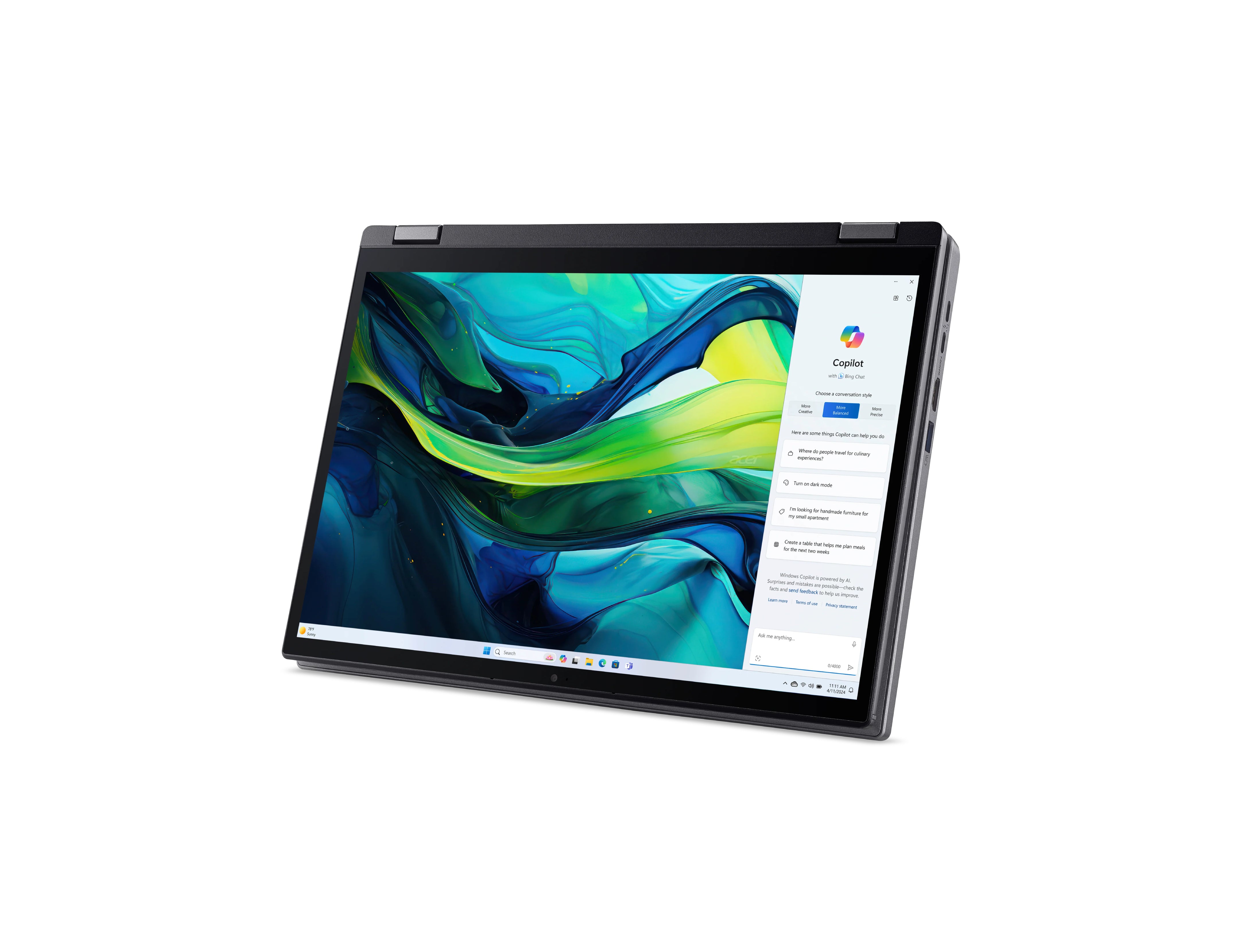 מחשב נייד Acer Aspire Spin 14 14 אינץ' מגע WUXGA Intel Core Ultra 5 115U 16GB 512GB