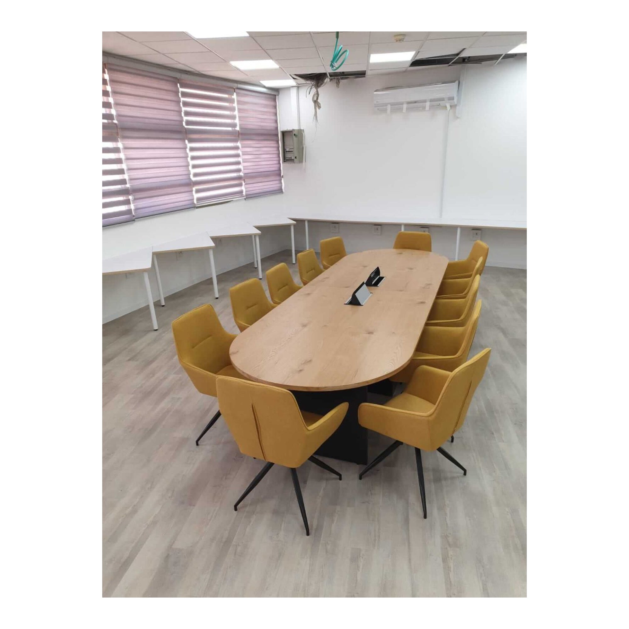 שולחן ישיבות אליפסה במידה 400X120 ס"מ