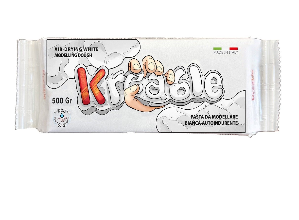 חימר פיסול KREA טוי קולור צבע לבן משקל 500 גרם דגם 610