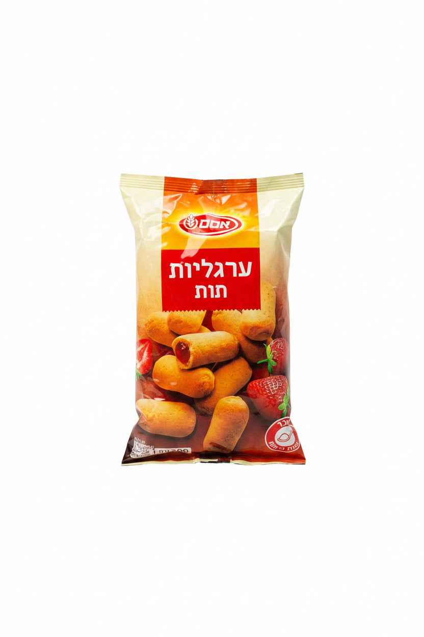 ערגליות בטעם תות משקל 300 גרם