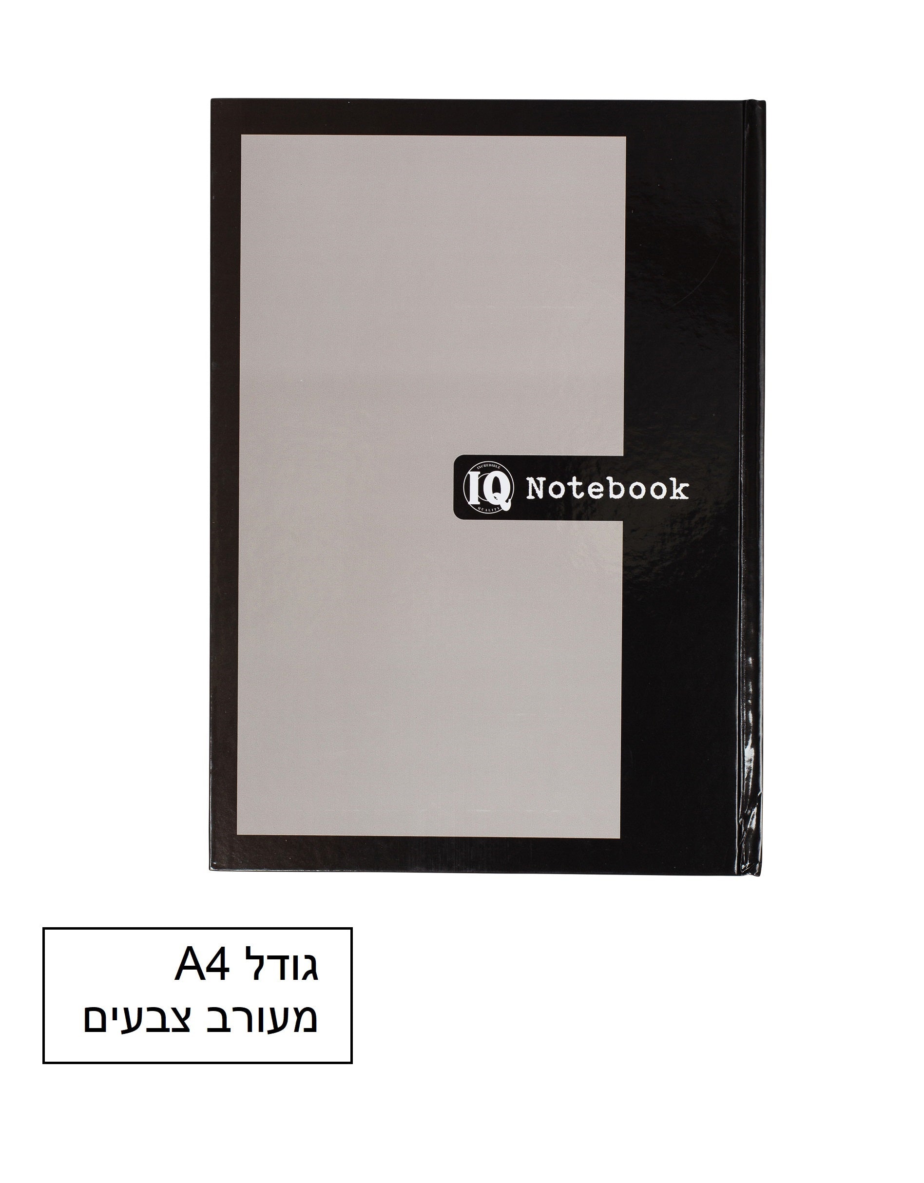 פנקס שורה גודל A4 כריכה צבעונית 150 דף IQ