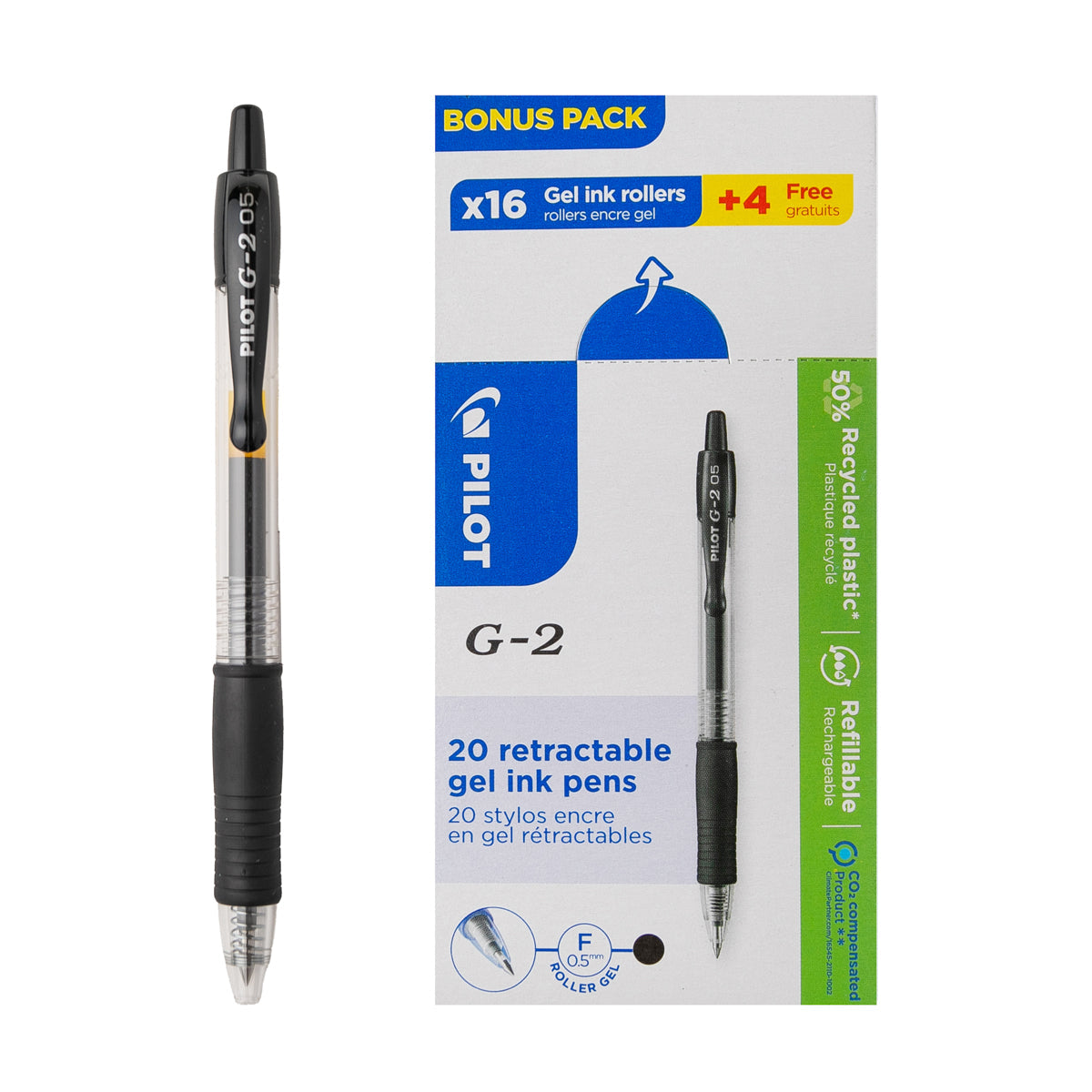 עט פיילוט ג'ל ראש 0.5 מ"מ דגם ‎G-2