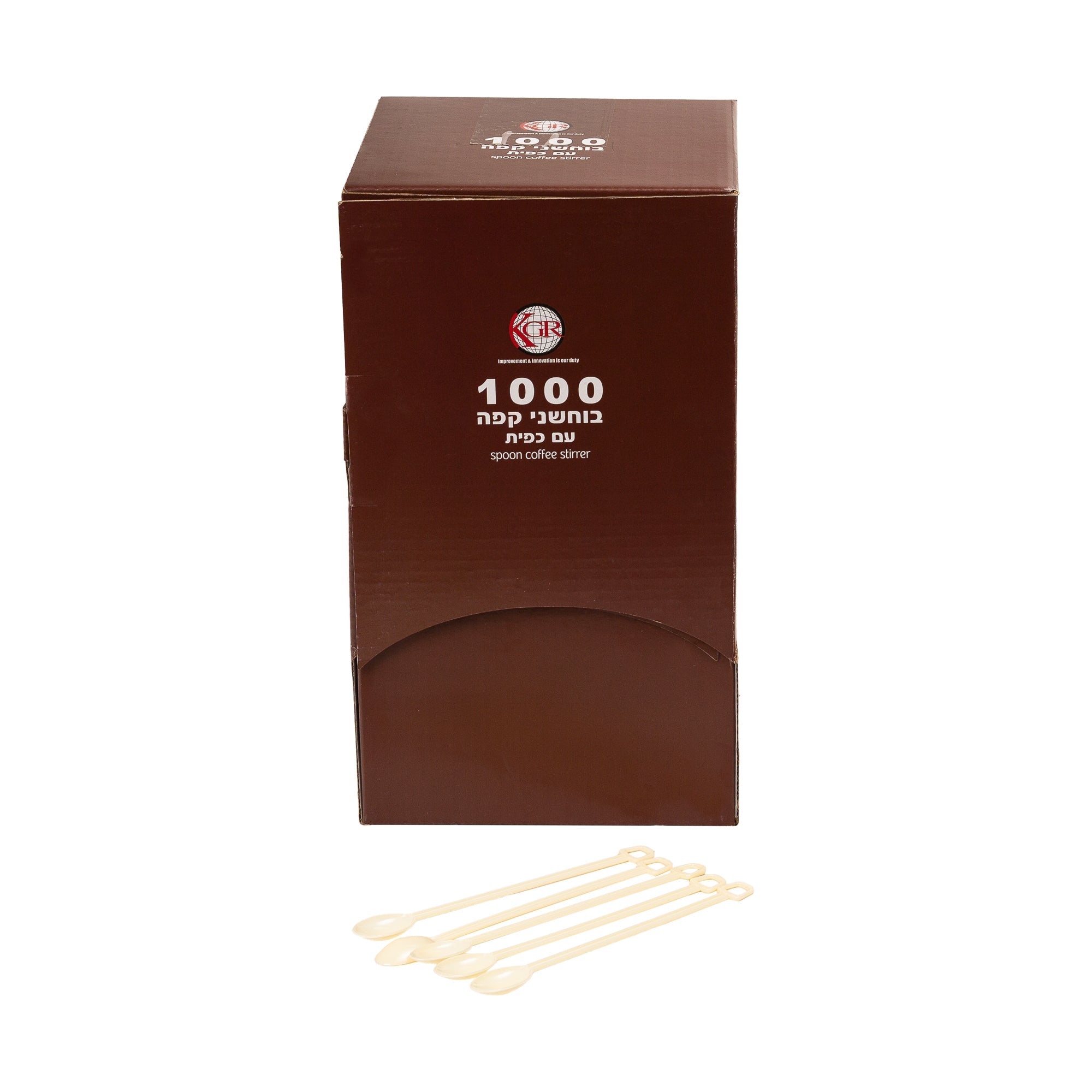 בוחשנים פלסטיק כפית 1,000 יחידות בקופסה