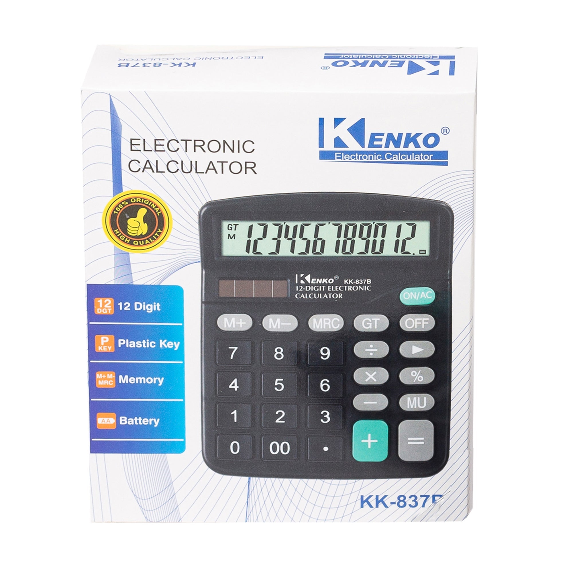 מחשבון שולחני 12 ספרות גדולות דגם KK-837B