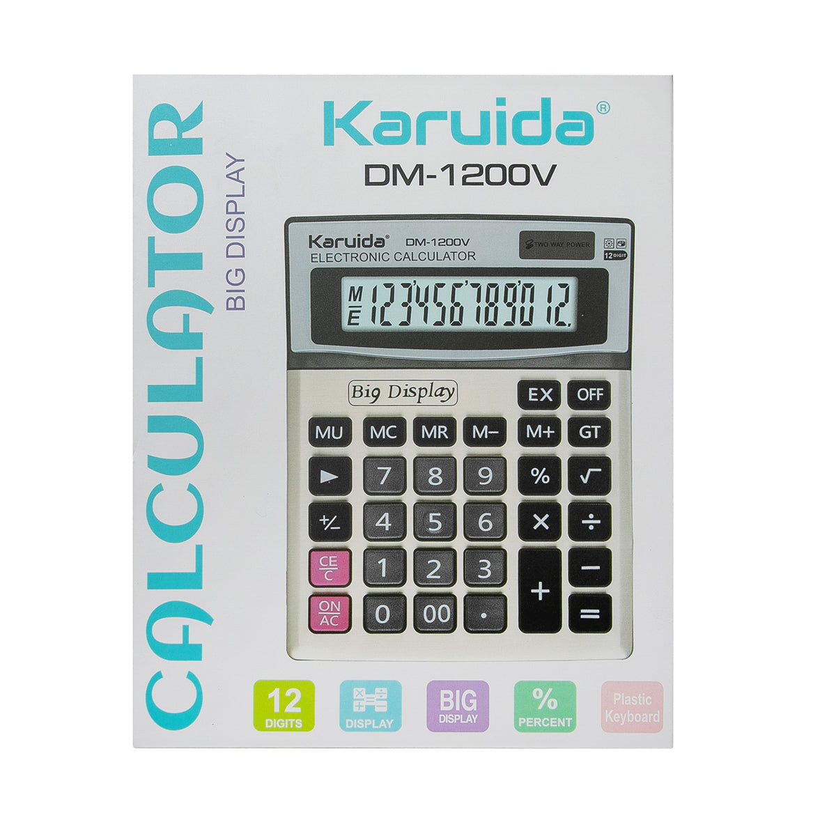 מחשבון שולחני 12 ספרות גדולות דגם DM-1200V