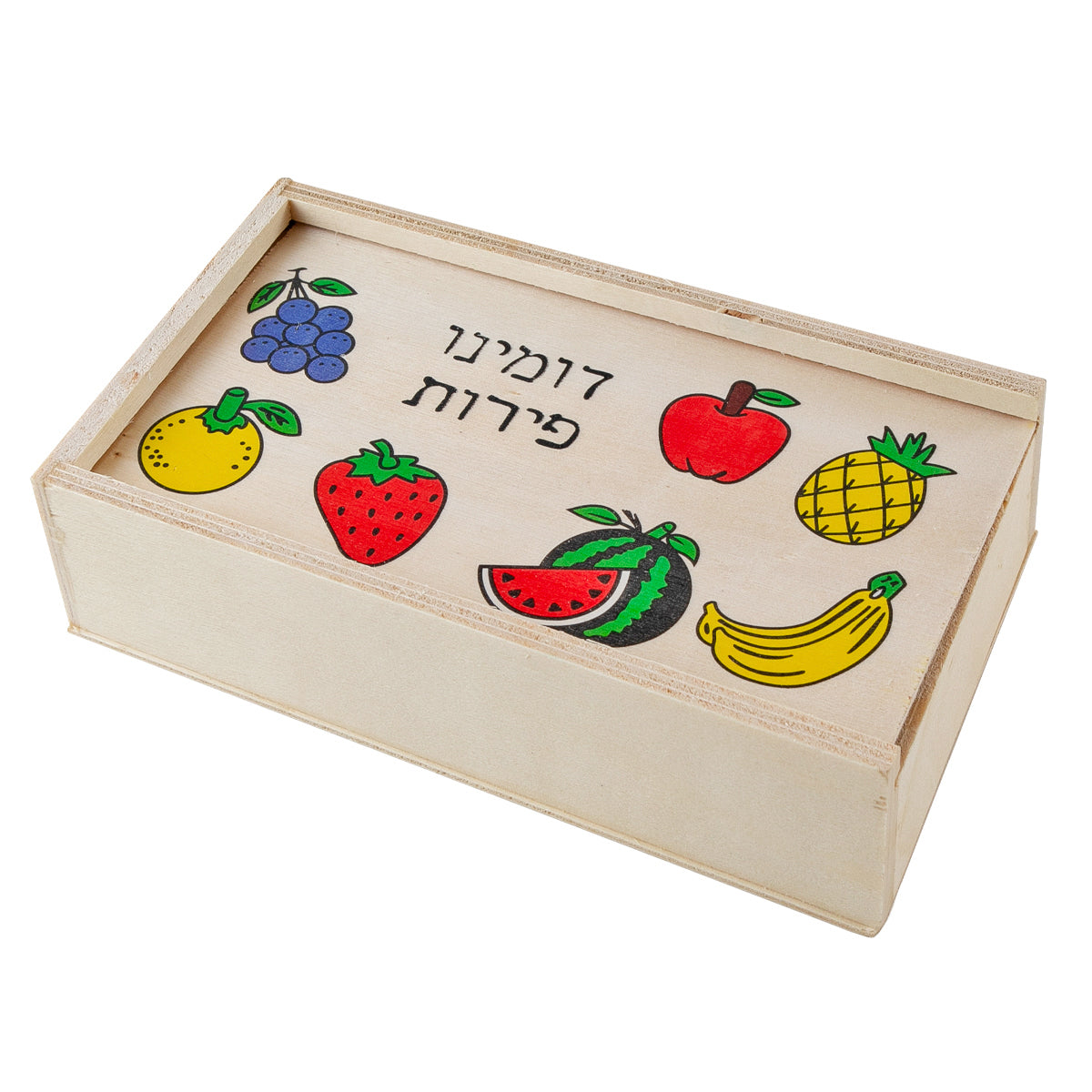 דומינו עץ גדול פירות עברית דגם WD15593F