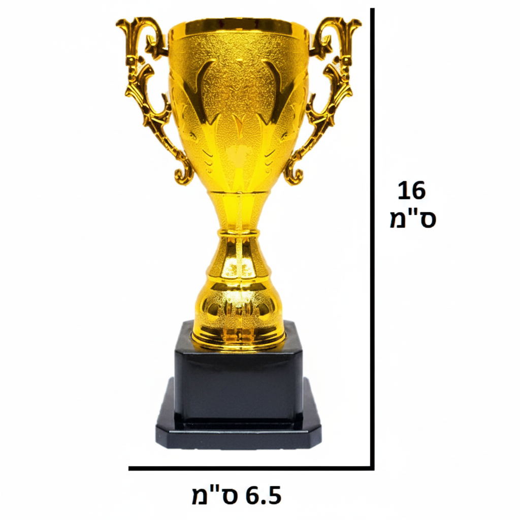 גביע ניצחון פלסטיק 2 ידיות גודל 16 ס"מ דגם CS-027