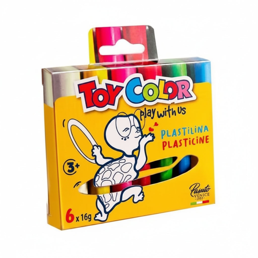 פלסטלינה טוי קולר 6 יחידות בקופסה דגם 1006