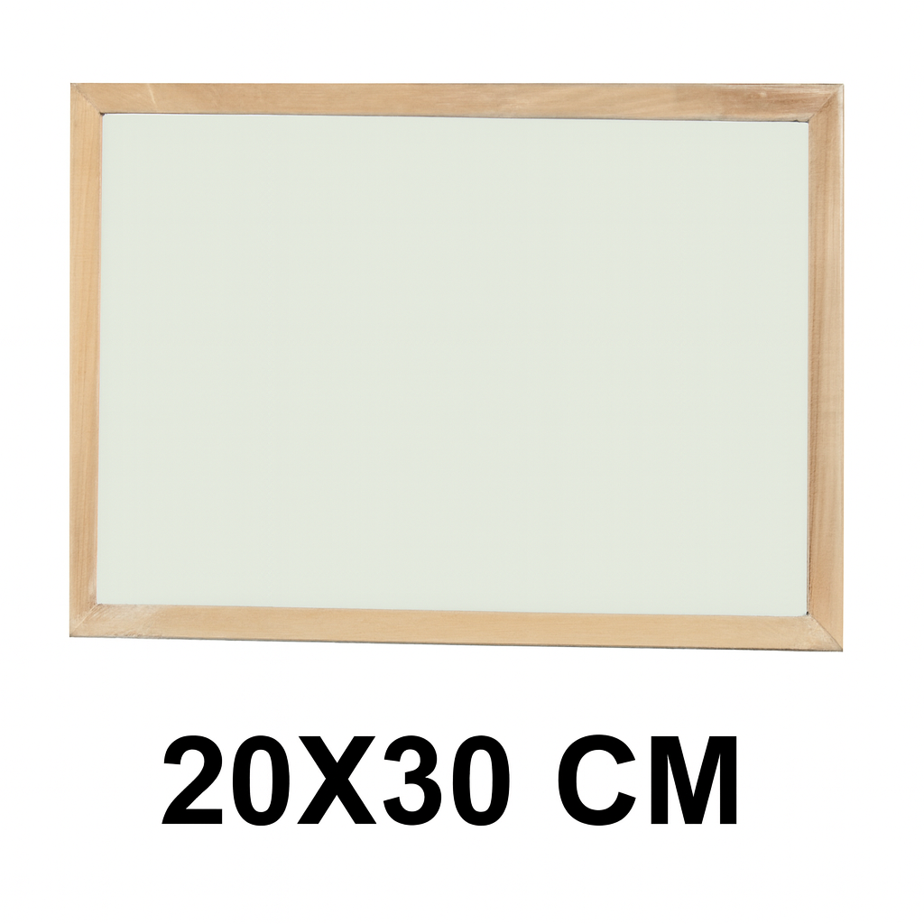 לוח מחיק מסגרת עץ גודל 20X30 ס"מ דגם WWB51644