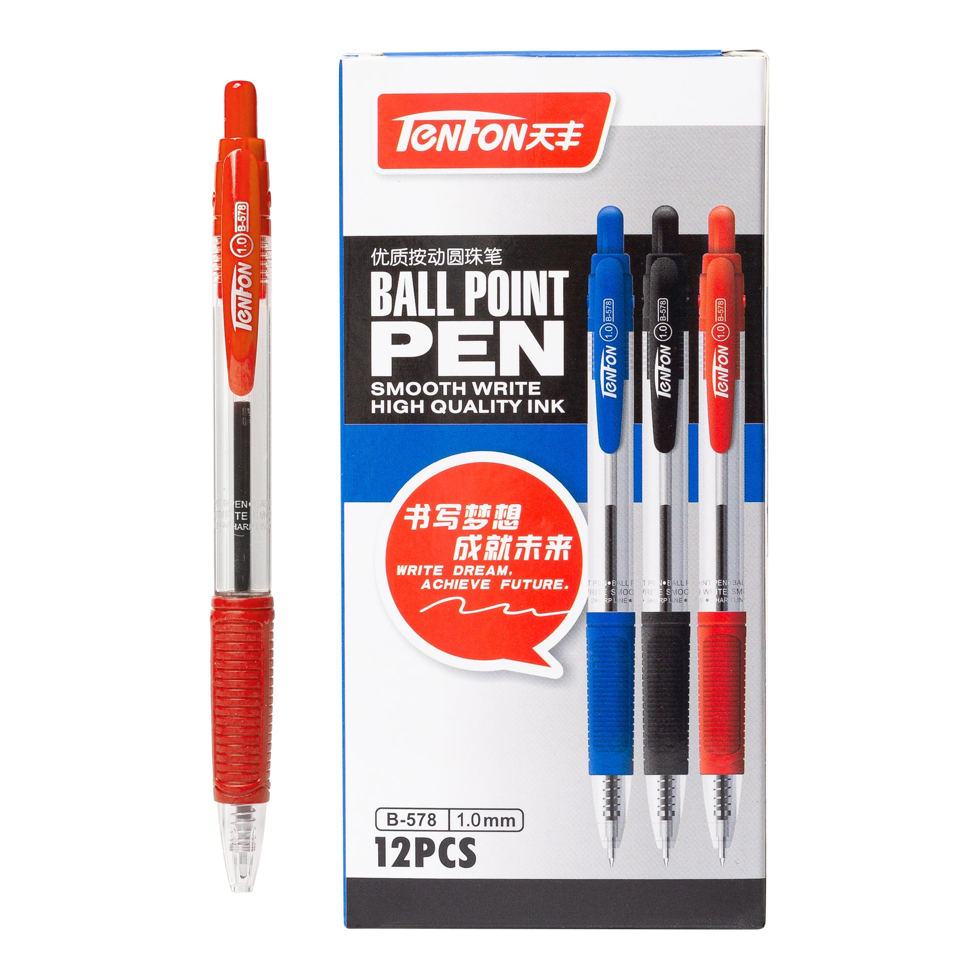 עט לחצן עם גריפ דגם B-578-1 TENFON