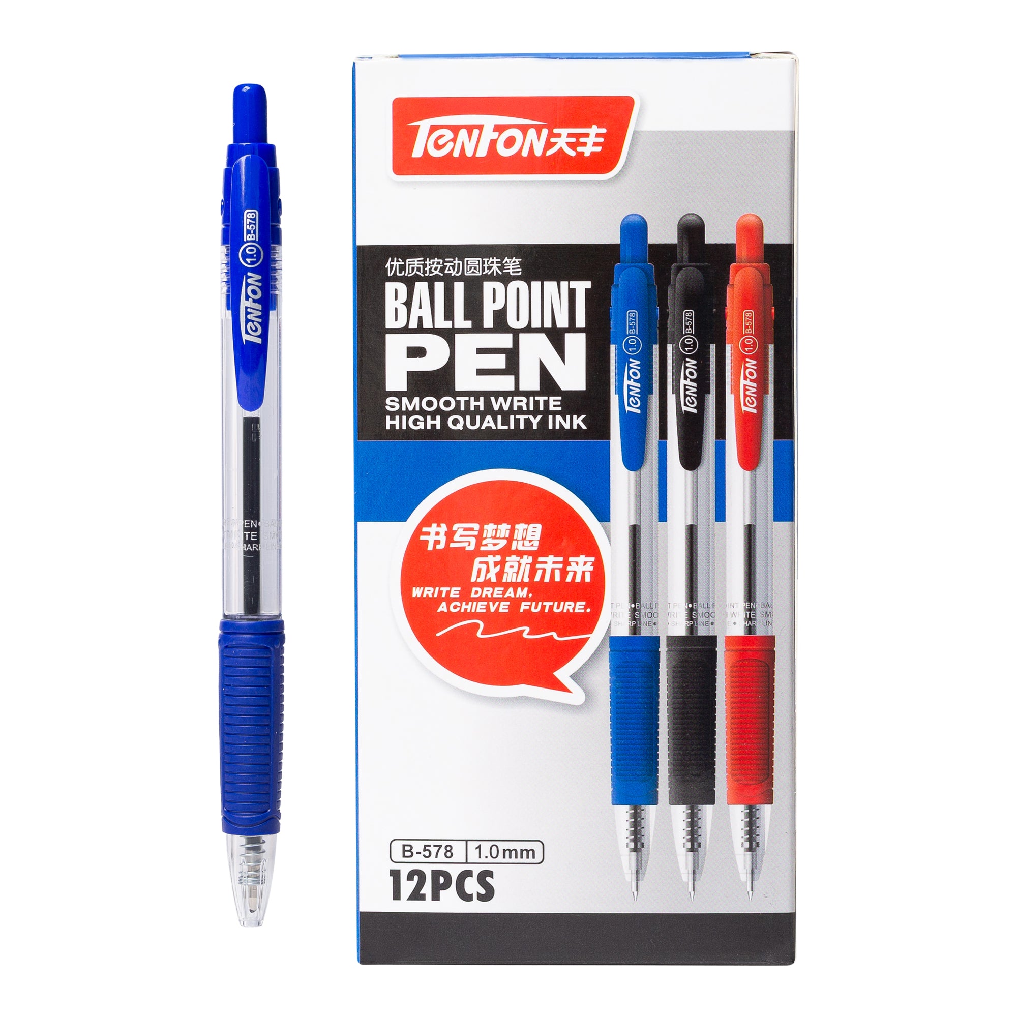 עט לחצן עם גריפ דגם B-578-1 TENFON