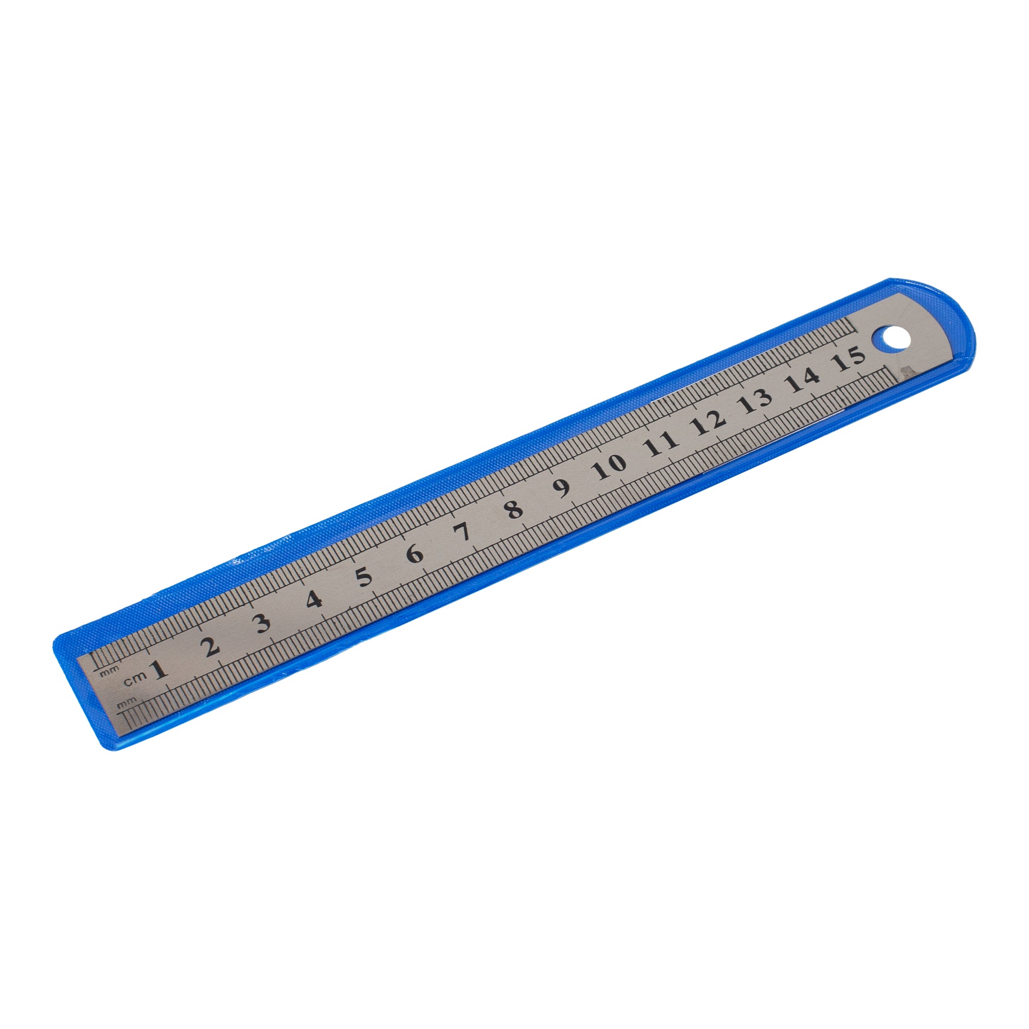 סרגל מתכת גודל 15 ס"מ באריזת PVC