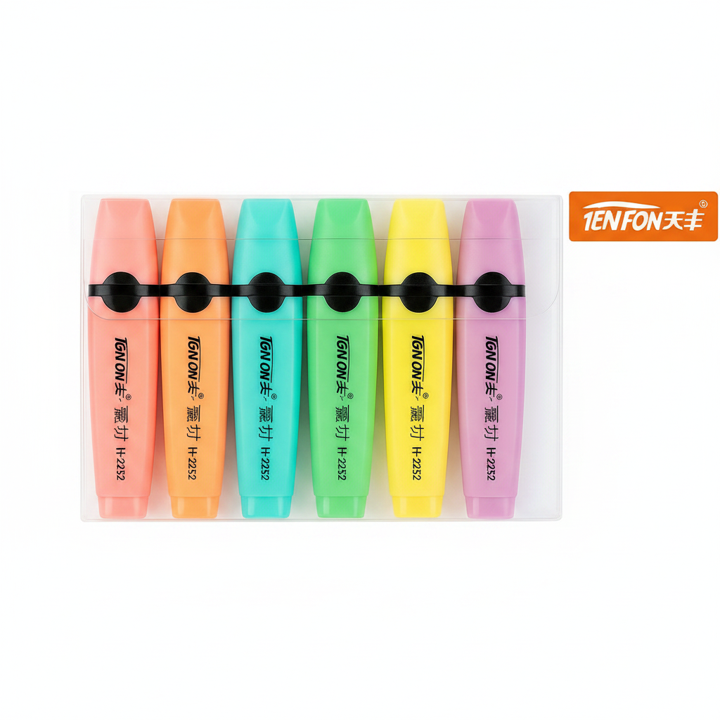 טוש מדגיש צבעי פסטל TENFON סט 6 דגם H-2252