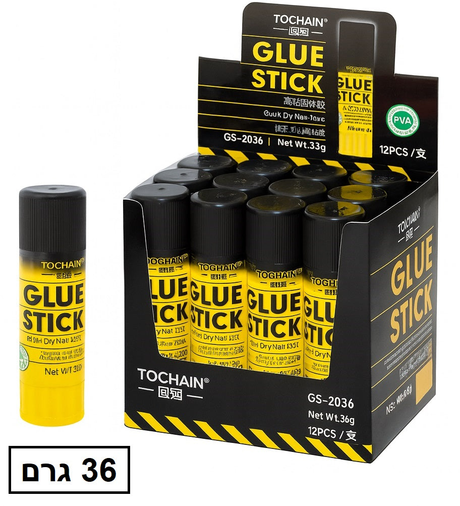 דבק סטיק משקל 36 גרם TOCHAIN PVA דגם GS-2036