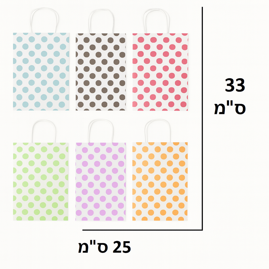 שקית נייר L גודל 25X33 ס"מ