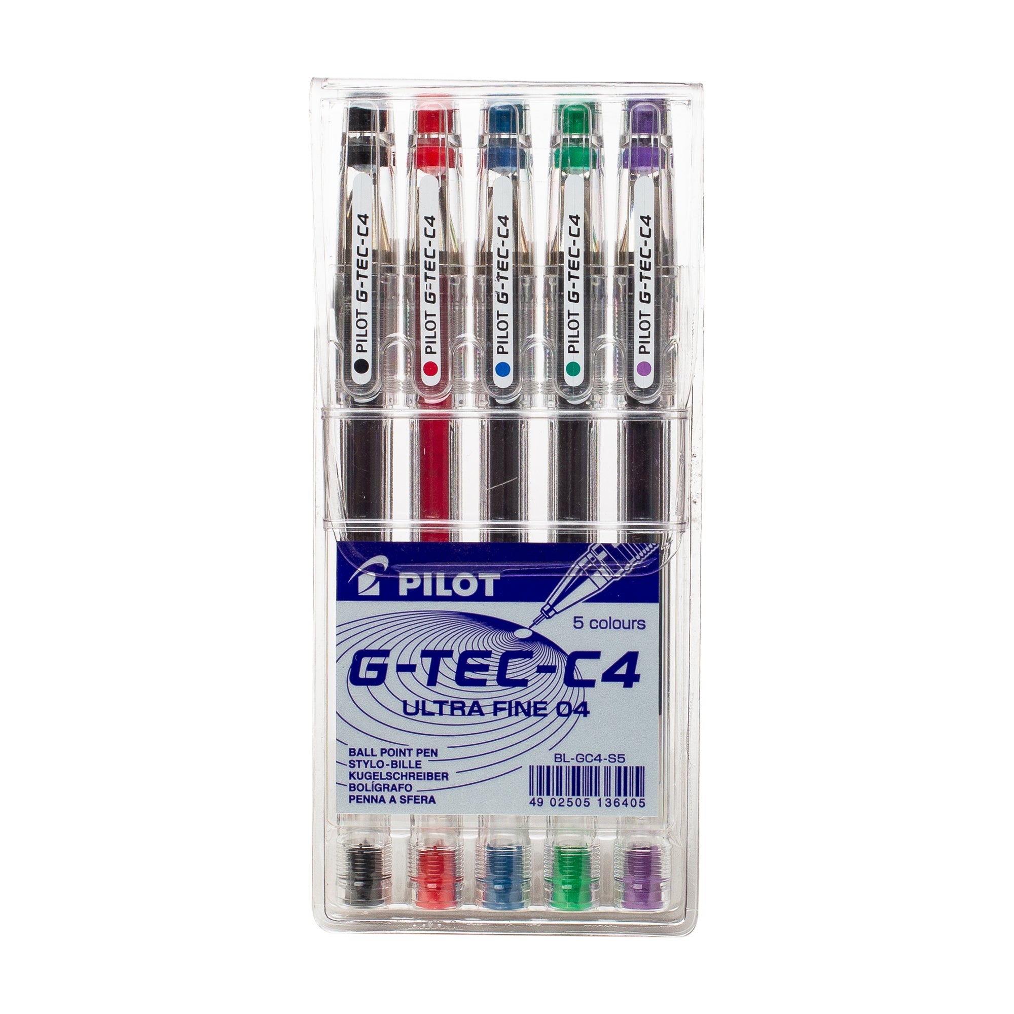 עט פיילוט ג'ל דגם G-TEC-0.4 סט 5 צבעים