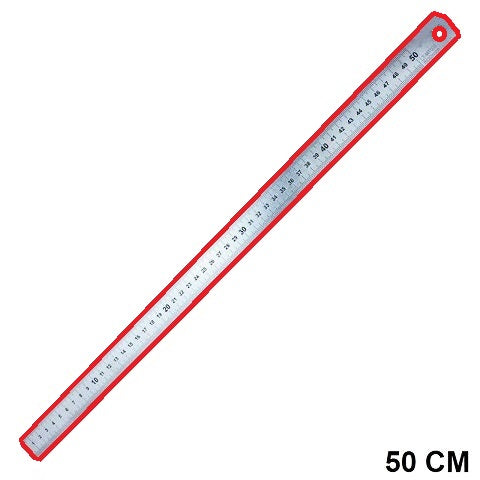סרגל מתכת גודל 50 ס"מ באריזת PVC