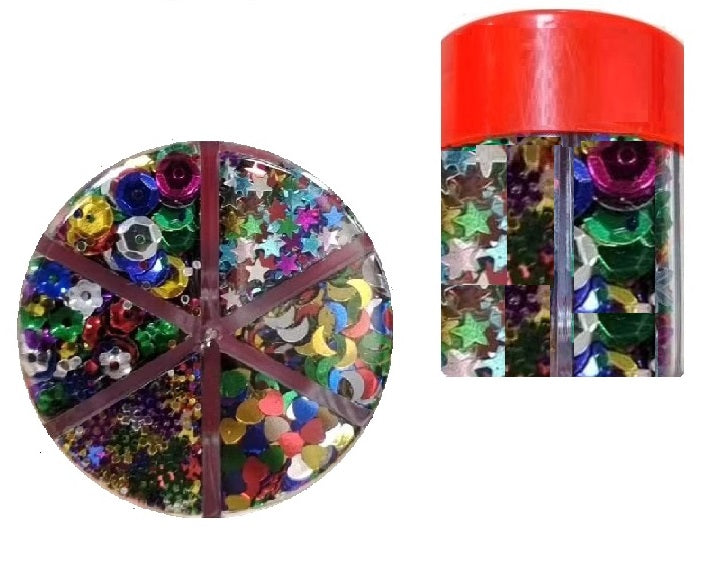 פייטים בקופסת מלחיה 6 צורות שונות מטאלי דגם P2614