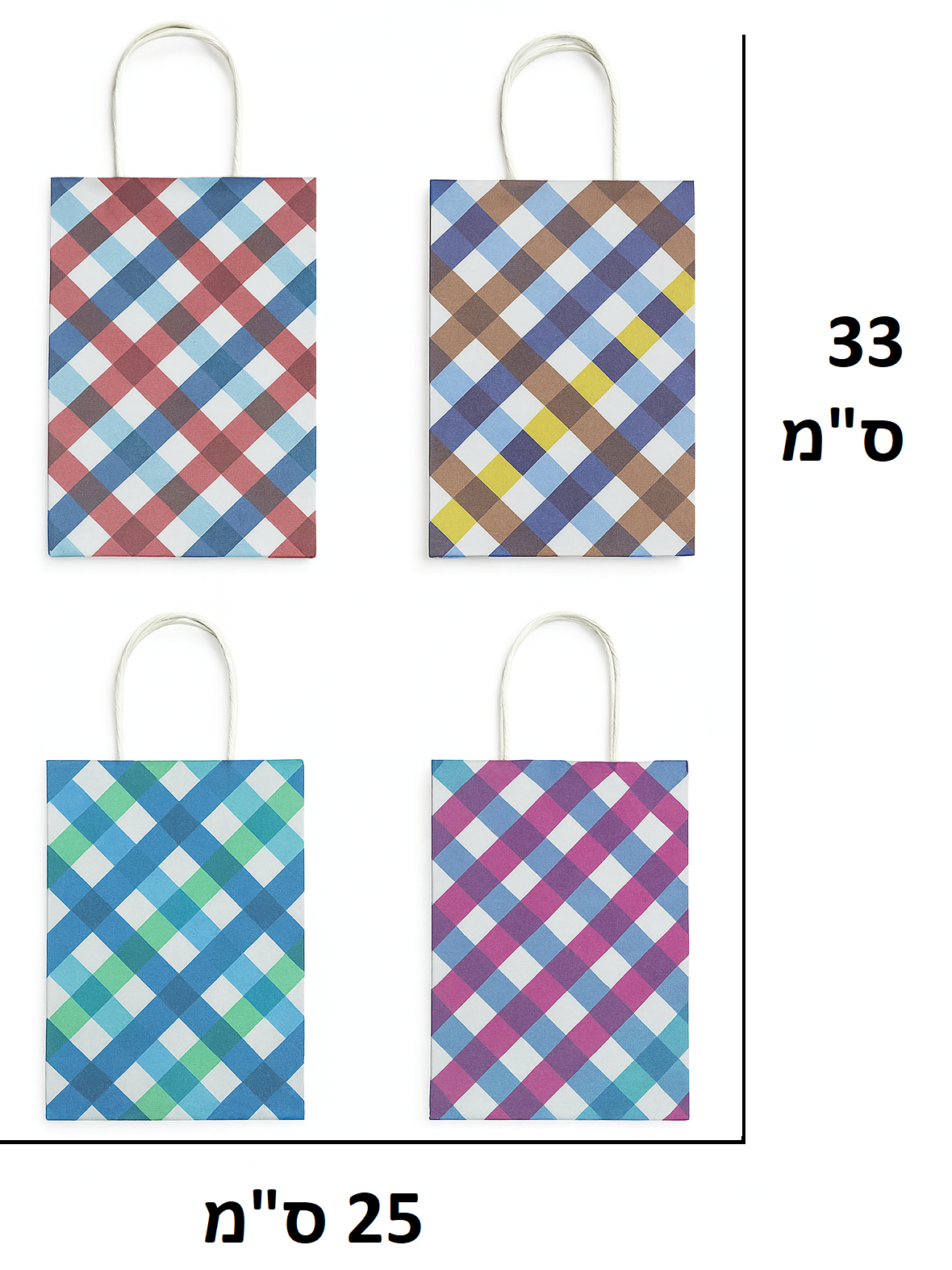 שקית נייר L גודל 25X33 ס"מ