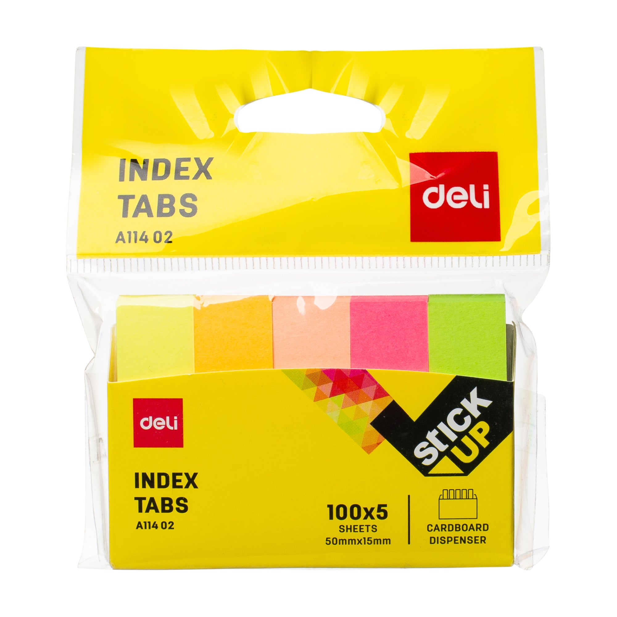 דיגלון ממו נייר דביק 5 צבעים גודל 1.50X5 ס"מ DELI