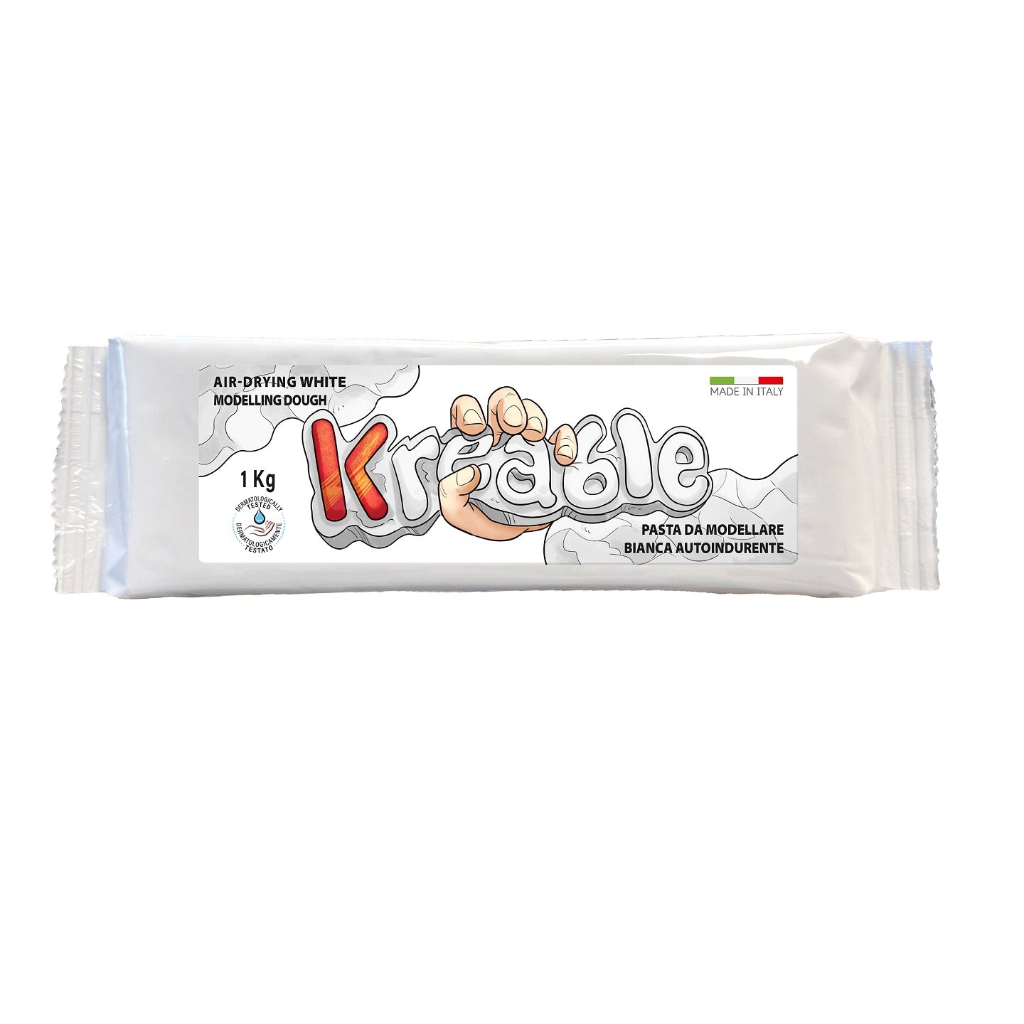 חימר פיסול KREA טוי קולור צבע לבן משקל 1000 גרם דגם 612