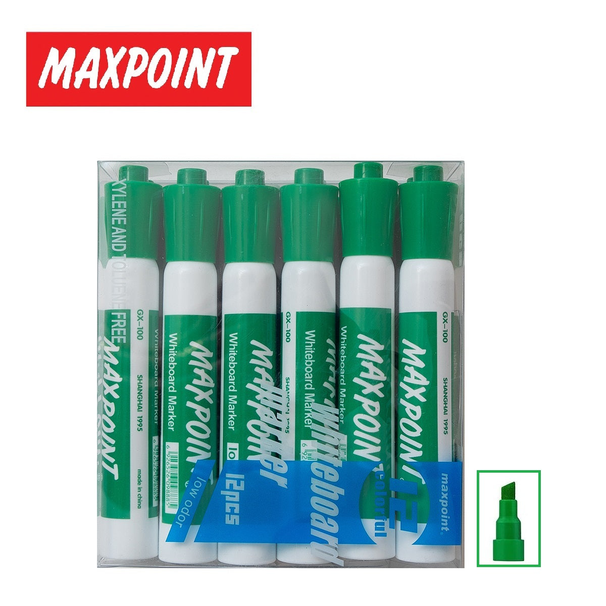 -טוש לוח מחיק 12 יחידות בקופסה MAX POINT