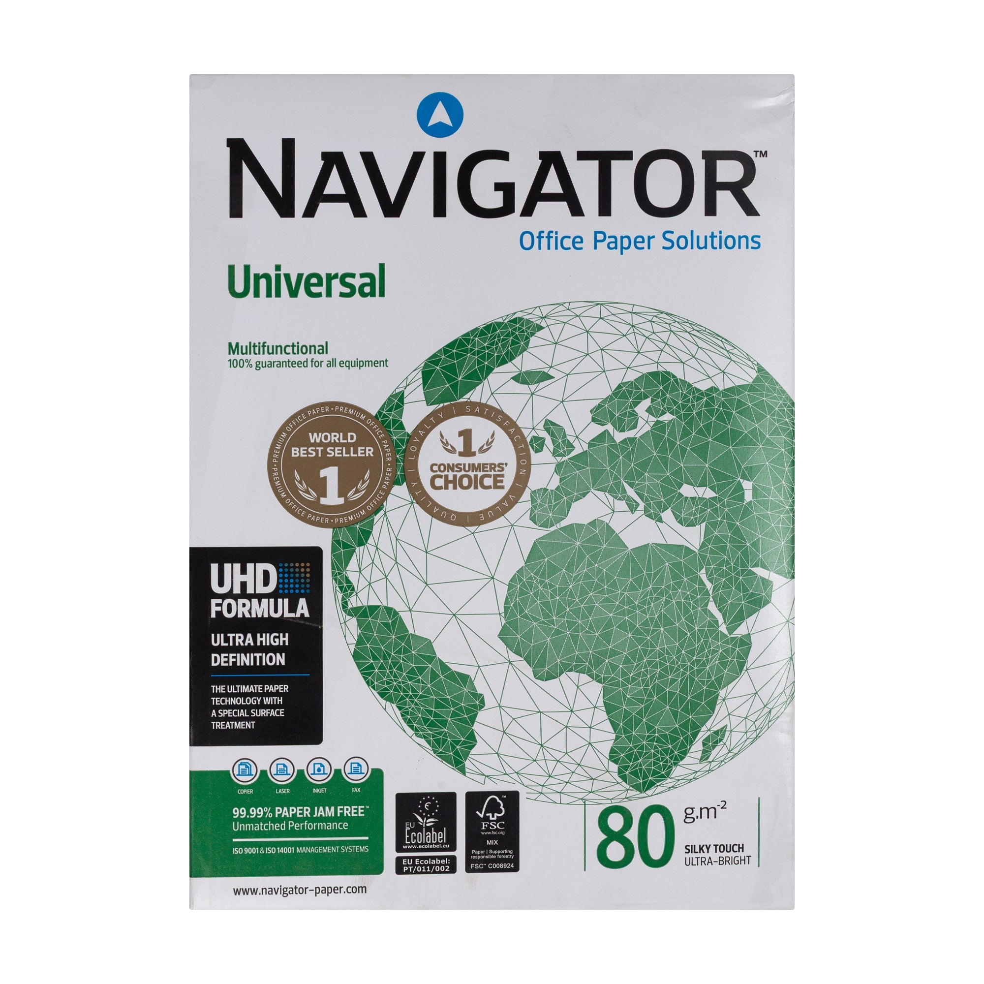 נייר צילום גודל A4 משקל 80 גרם 500 דף Navigator Universal