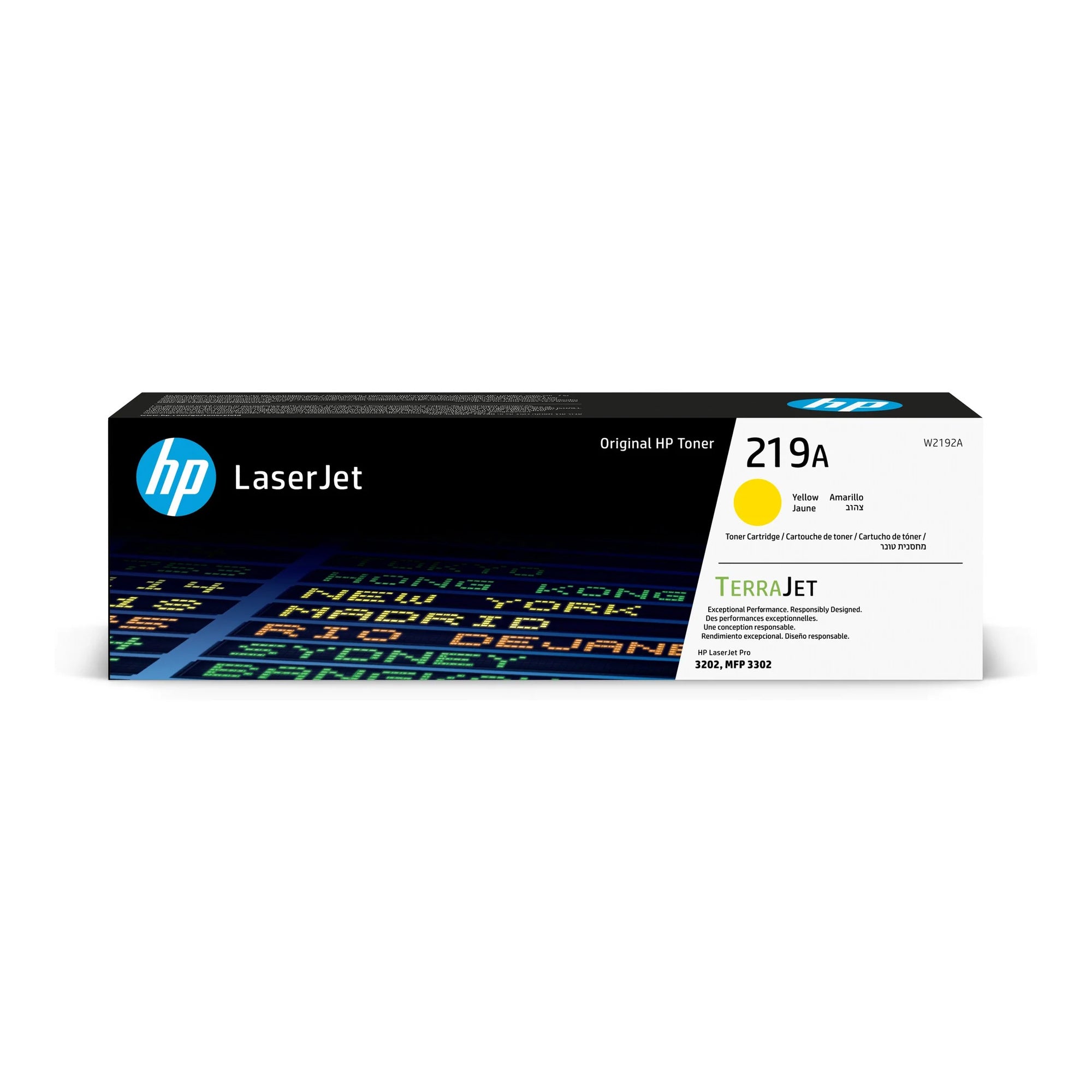 טונר דגם HP מקורי W2191A 219A צבע צהוב