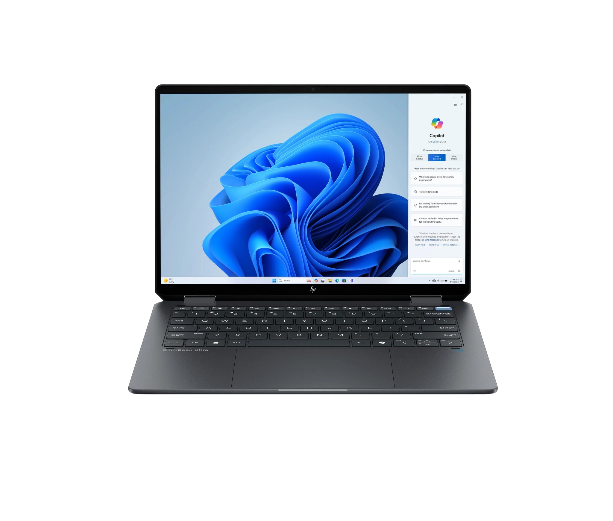 מחשב נייד HP OmniBook Ultra Flip AI PC x360 ‏14 אינץ' Ultra 9 288V ‏32GB ‏2TB Touch