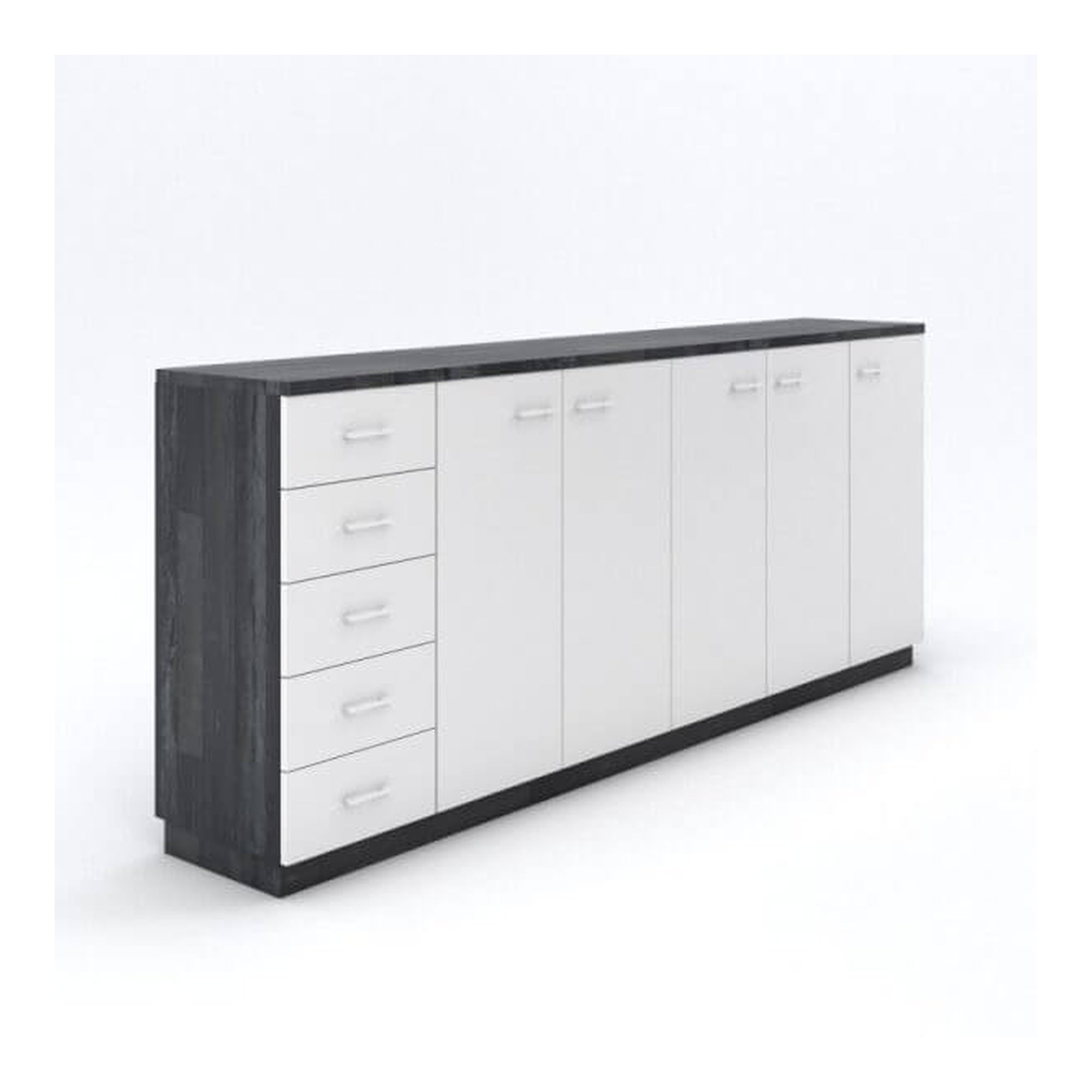ארון 5 דלתות פתיחה + 5 מגירות במידה 240X40X90 ס"מ