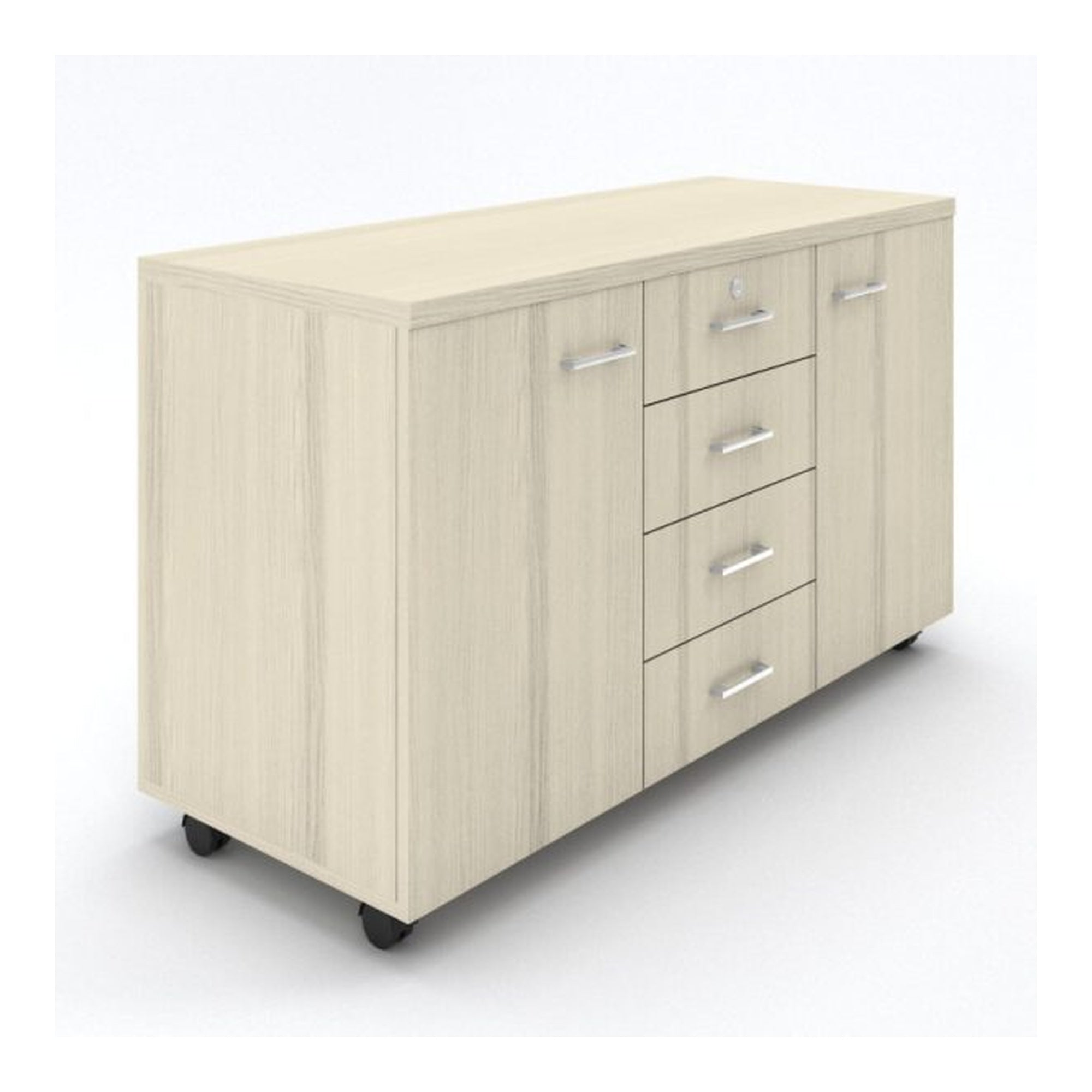 ארון שלוחה ניידת במידה 120X40X65 ס"מ כולל דלתות ומגירות