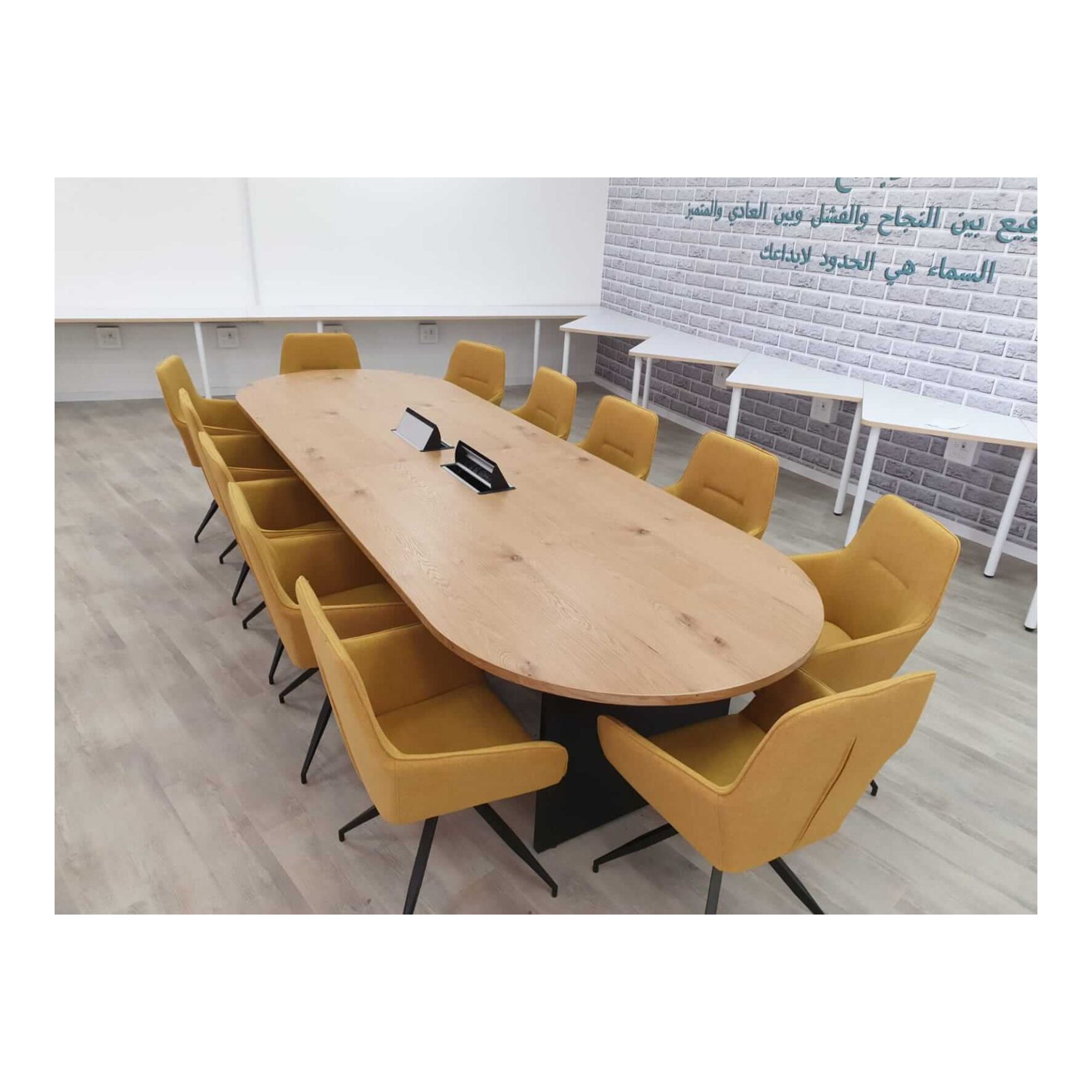שולחן ישיבות אליפסה במידה 400X120 ס"מ