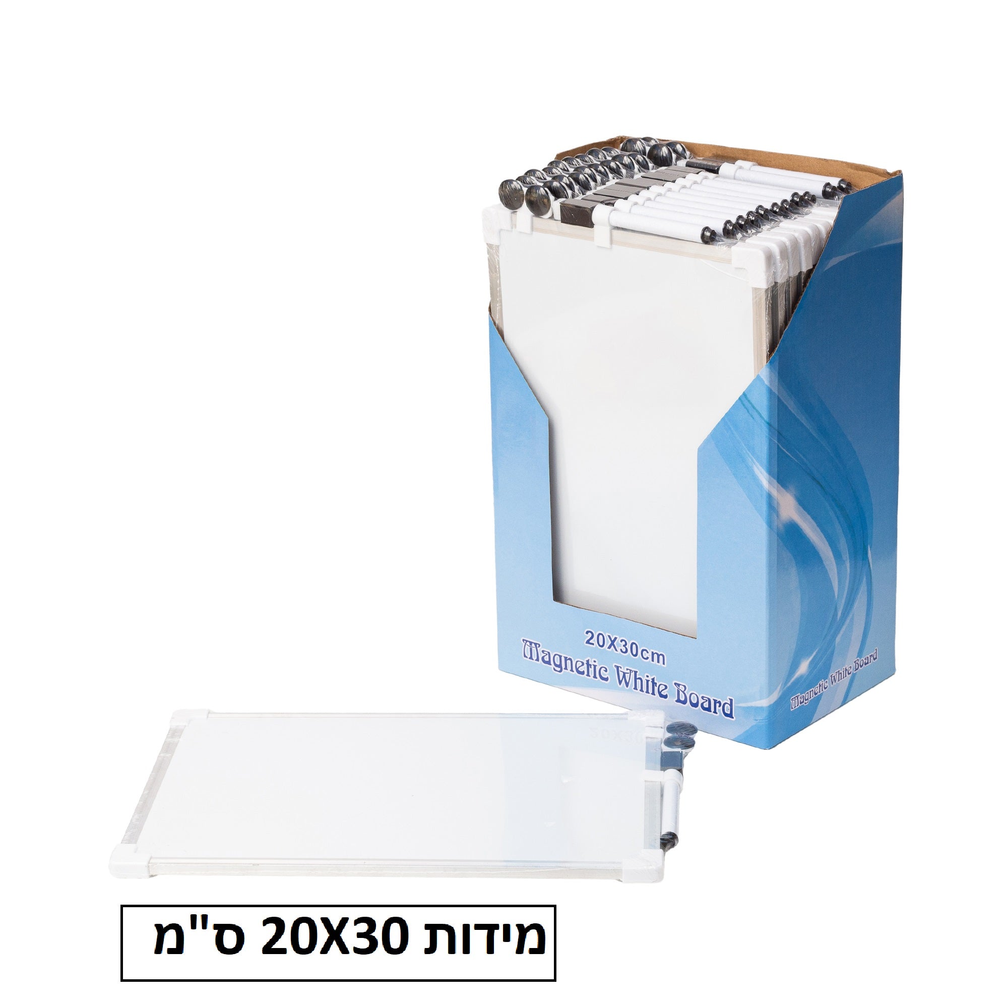 לוח מחיק מסגרת אלומיניום דיספליי+טוש+2 מגנטים גודל 20X30 דגם AWB71433